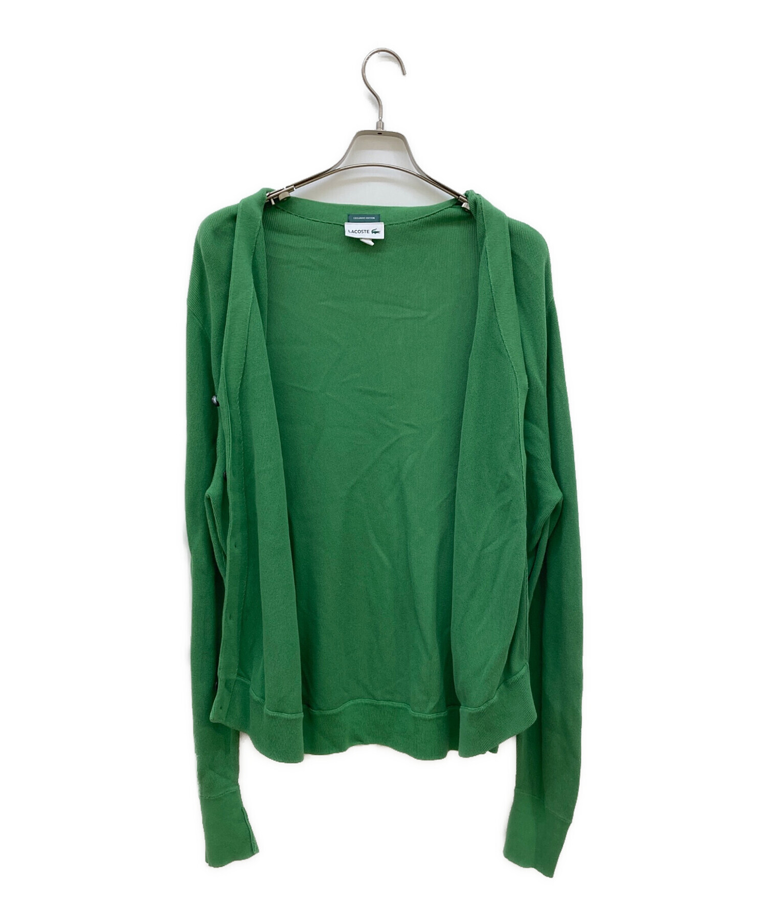 中古・古着通販】LACOSTE (ラコステ) コットンカーディガン グリーン