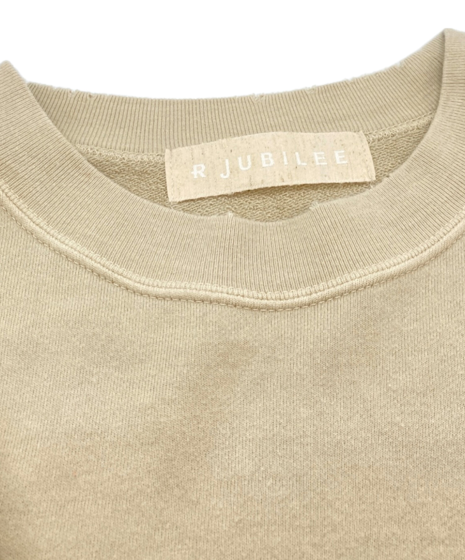 R JUBILEE◇ベーシックスウェット◇ベージュ 中古・古着通販】R JUBILEE (アールジュビリー) Basic Sweat Print
