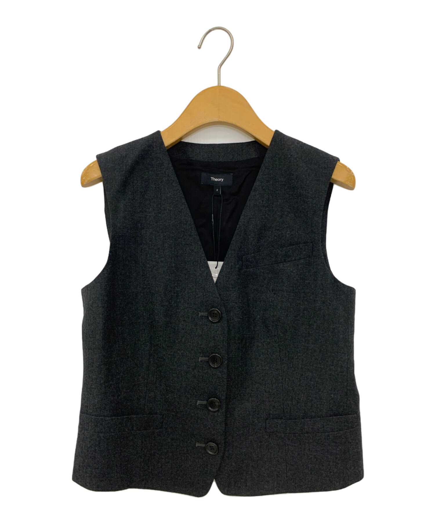 セオリー SLEEK FLANNEL NEW WAISTCOAT B ベスト 中古・古着通販】theory (セオリー) Sleek Flannel New Waistcoat B