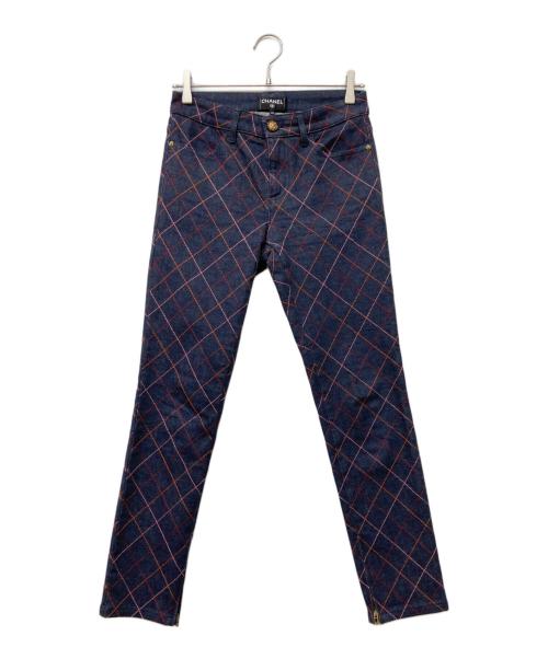CHANEL シャネル　カジュアル　デニムパンツ 中古・古着通販】CHANEL (シャネル) ステッチデザインデニムパンツ