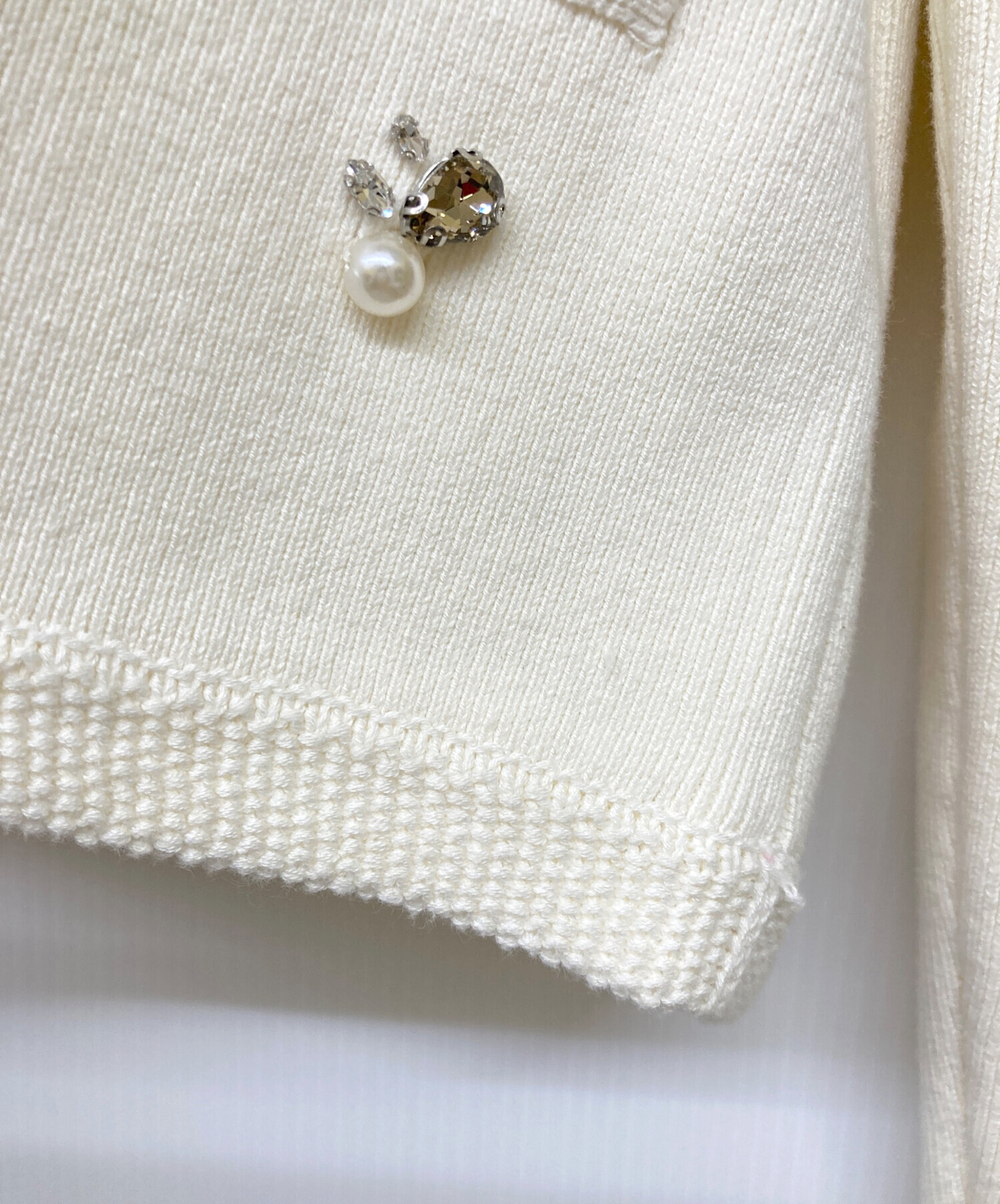 中古・古着通販】anuans (アニュアンス) ビジューニットジャケット