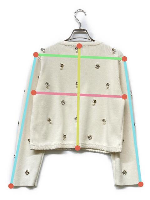中古・古着通販】anuans (アニュアンス) ビジューニットジャケット
