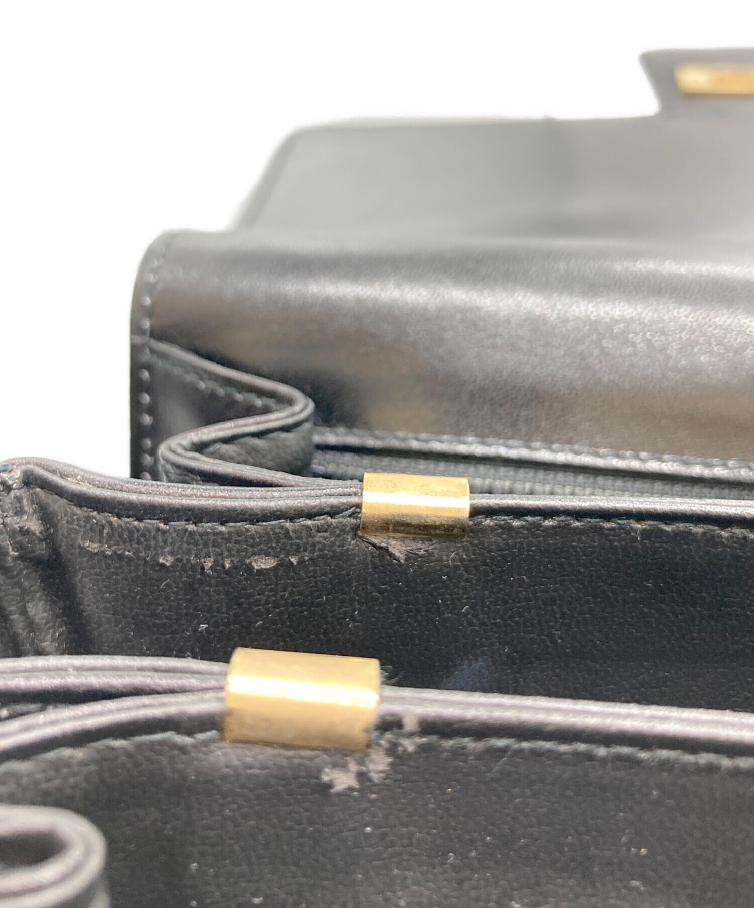 中古・古着通販】CELINE (セリーヌ) 馬車金具レザーショルダーバッグ