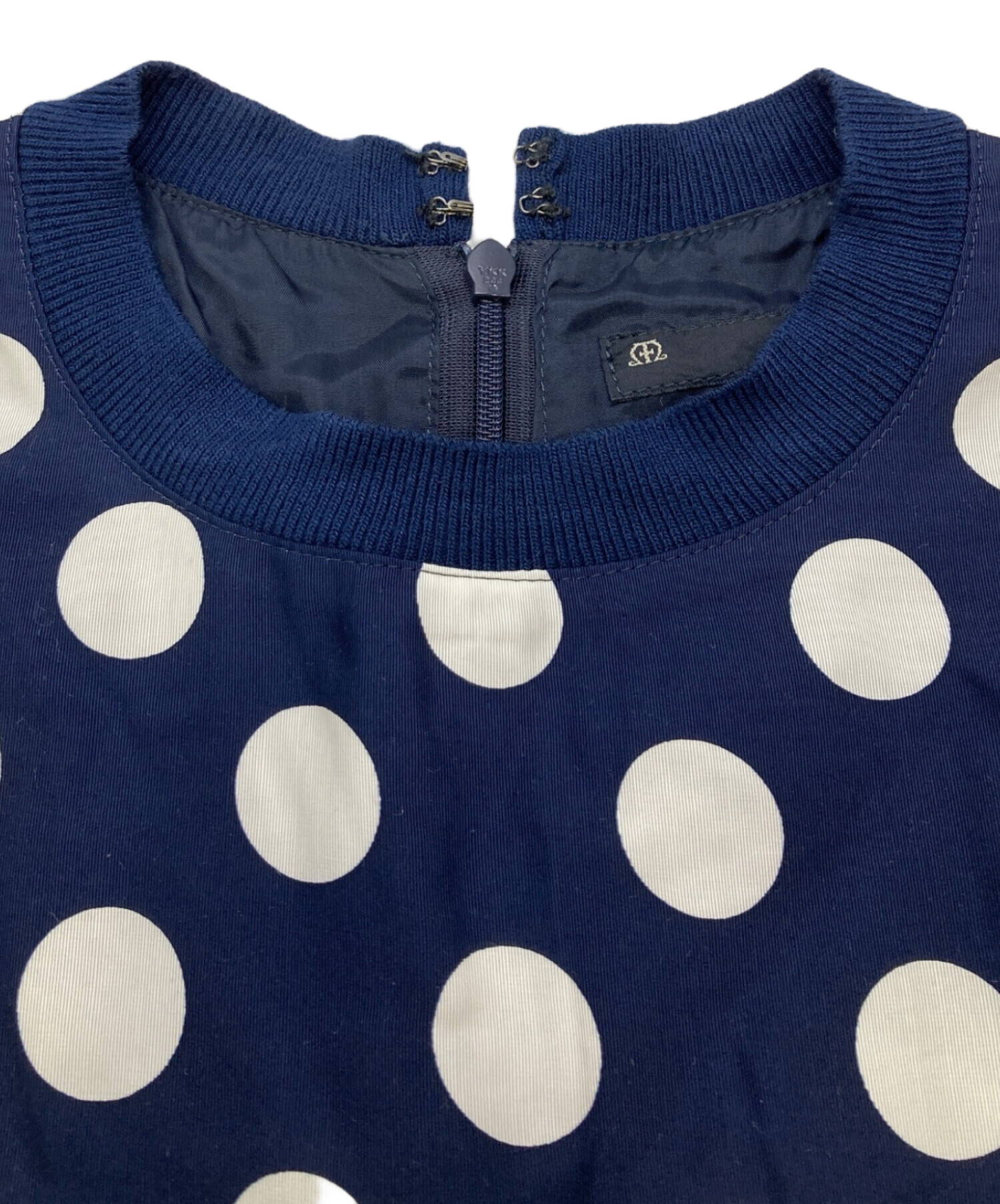 martinique マルティニーク　ワンピース　ドット　紺色 中古・古着通販】martinique (マルティニーク) ドットワンピース