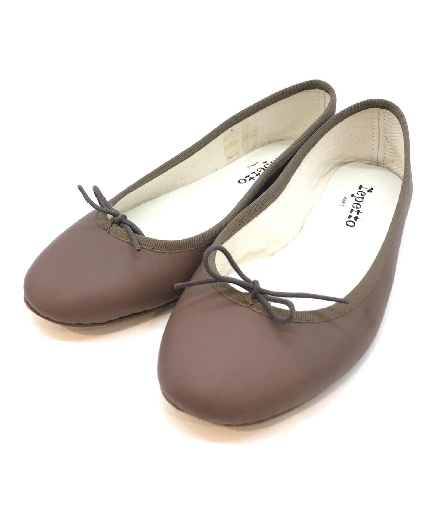 中古・古着通販】Repetto (レペット) レザーバレエシューズ ブラウン 