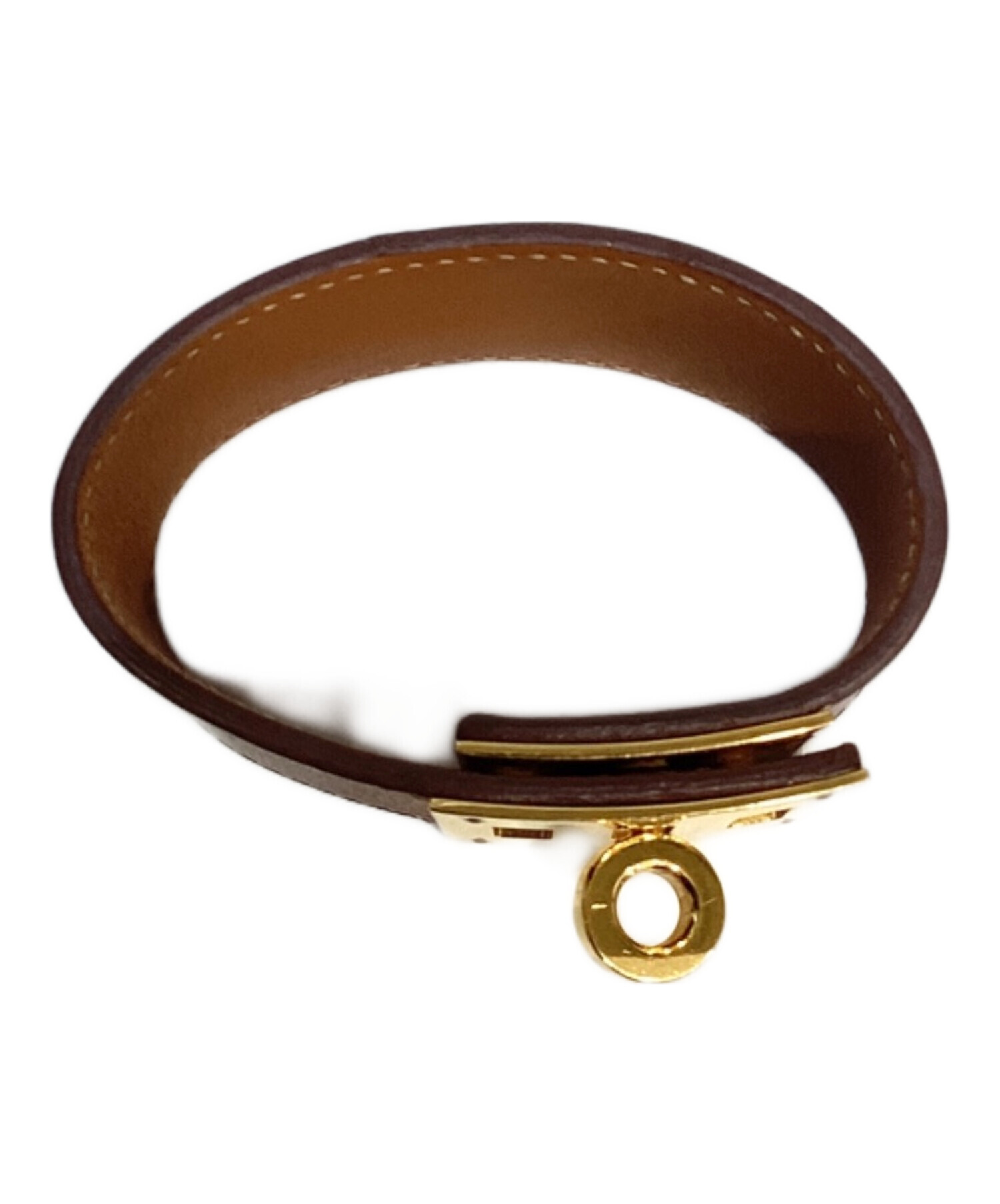 HERMES エルメス ヘラクリード レザー ブレスレット ブラウン レディース 中古・古着通販】HERMES (エルメス) ケリー ドッグ ブレスレット