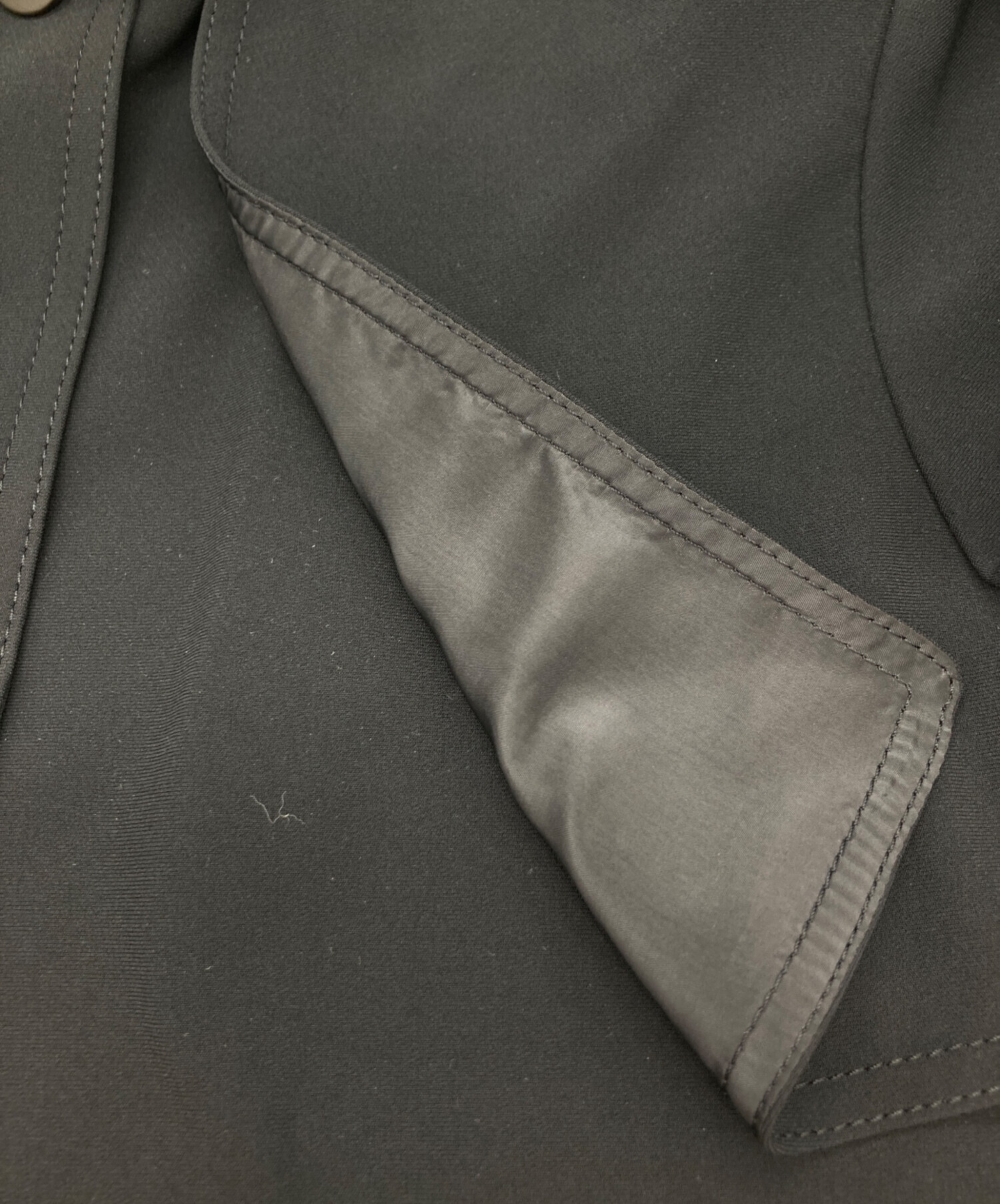 中古・古着通販】theory (セオリー) Dry Crepe Crop Trench W ブラック