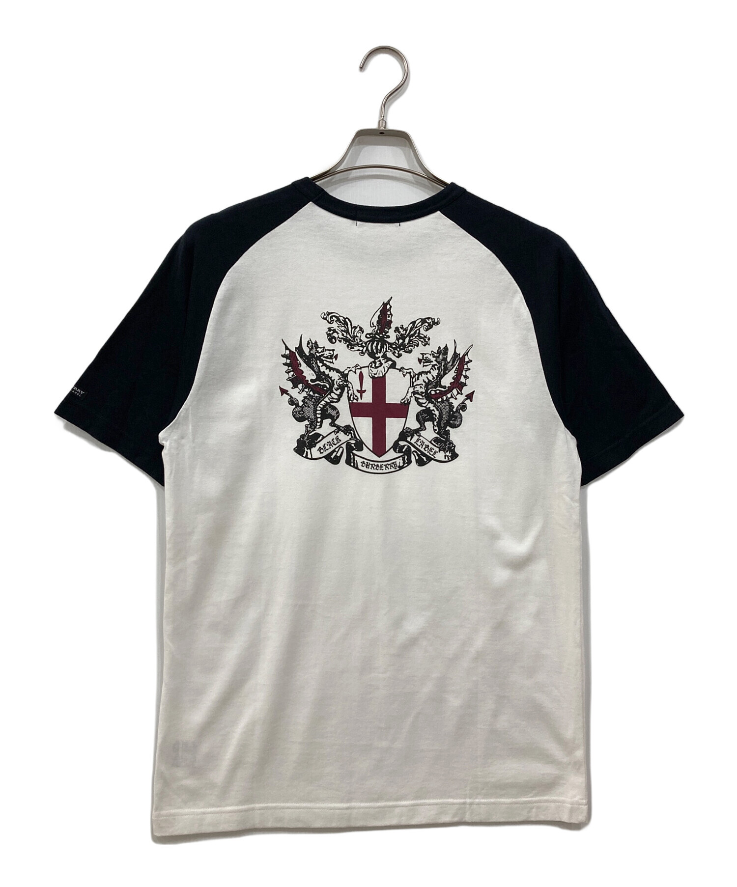 BURBERRY Tシャツ ホワイト/レッド/ブラック 中古・古着通販】BURBERRY BLACK LABEL (バーバリーブラックレーベル