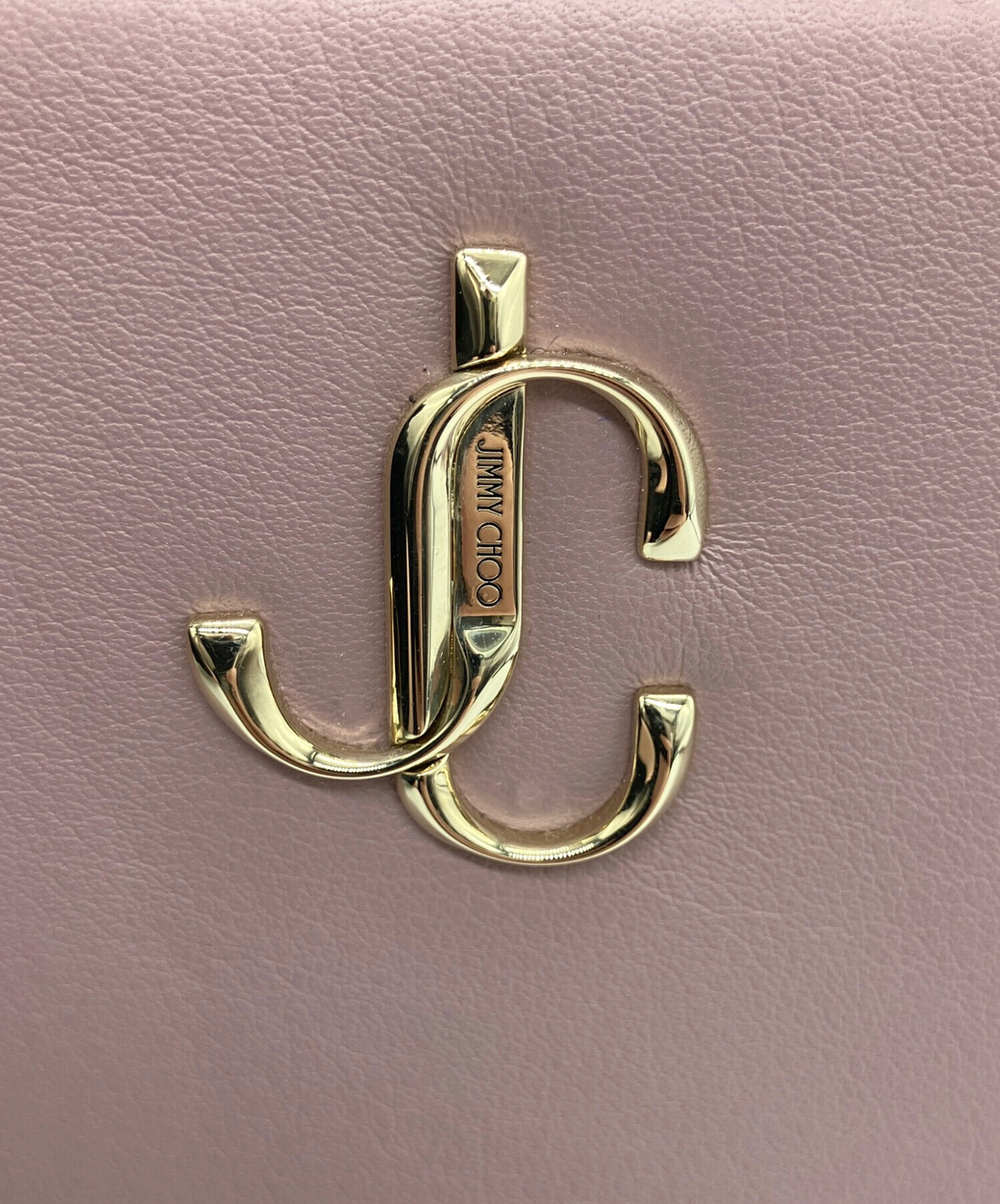 ジミーチュウ JIMMY CHOO チェーンウォレット ピンクベージュ 財布 中古・古着通販】JIMMY CHOO (ジミーチュウ) チェーンショルダー