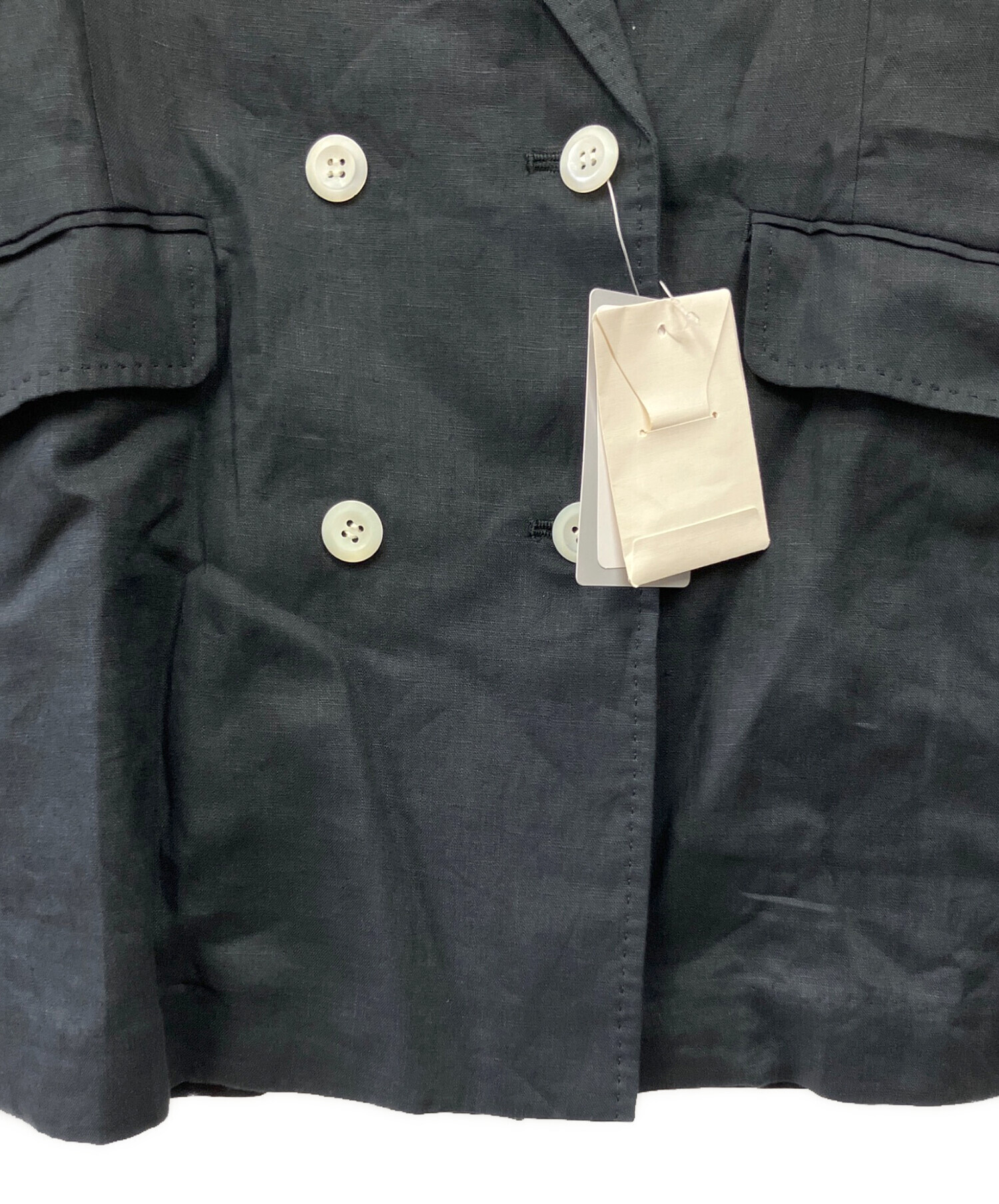 中古・古着通販】IENA (イエナ) フレンチリネンジャケット ネイビー