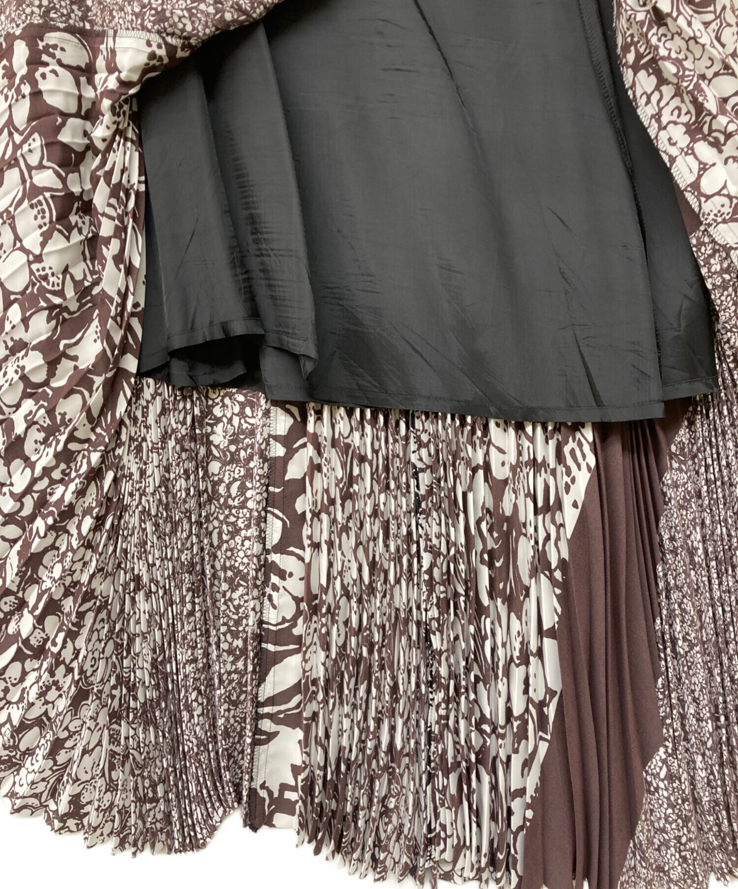 中古・古着通販】sacai (サカイ) Floral Print Skirt ブラック サイズ 