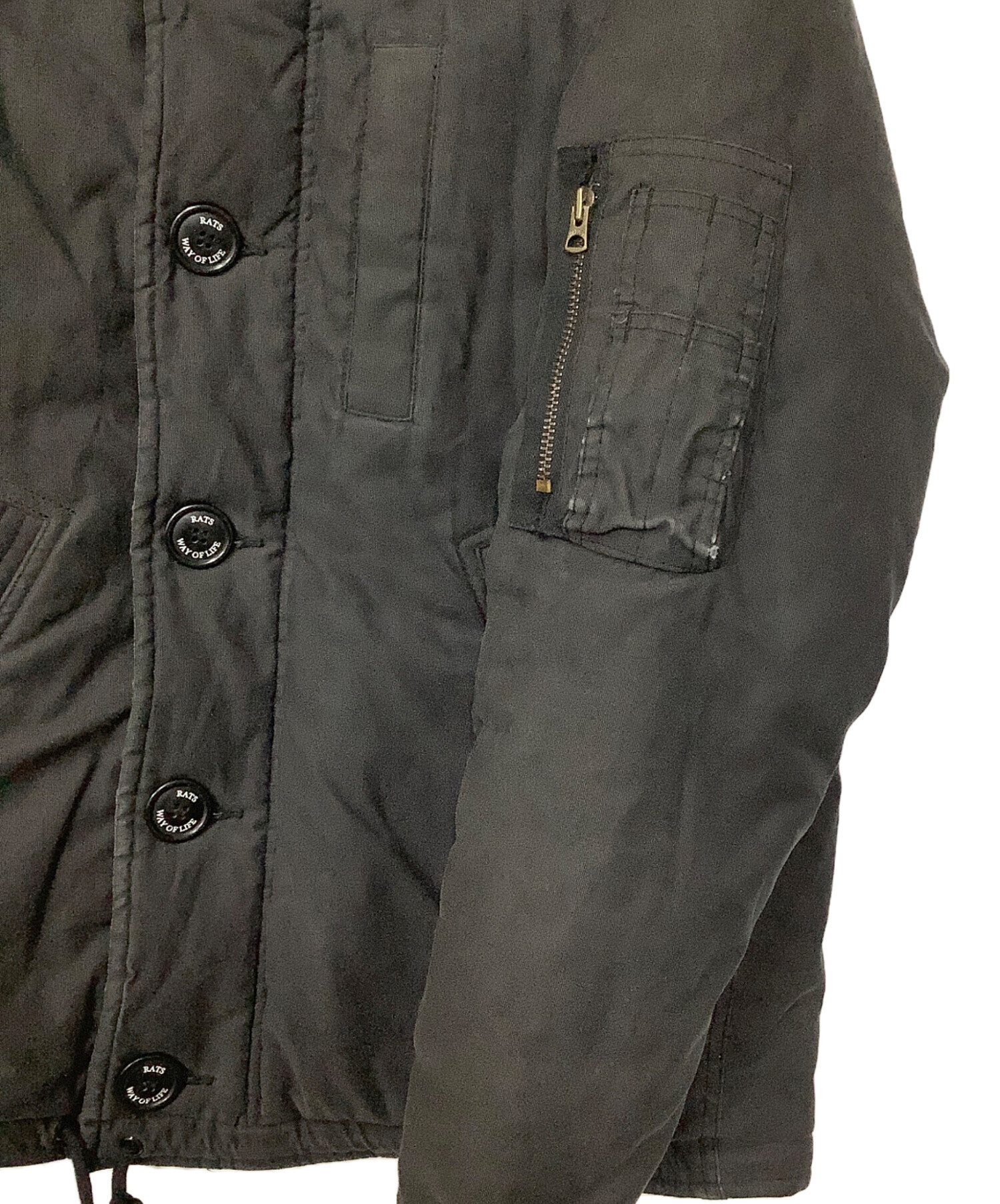 中古・古着通販】RATS (ラッツ) MILITARY PARKA JACKET ブラック