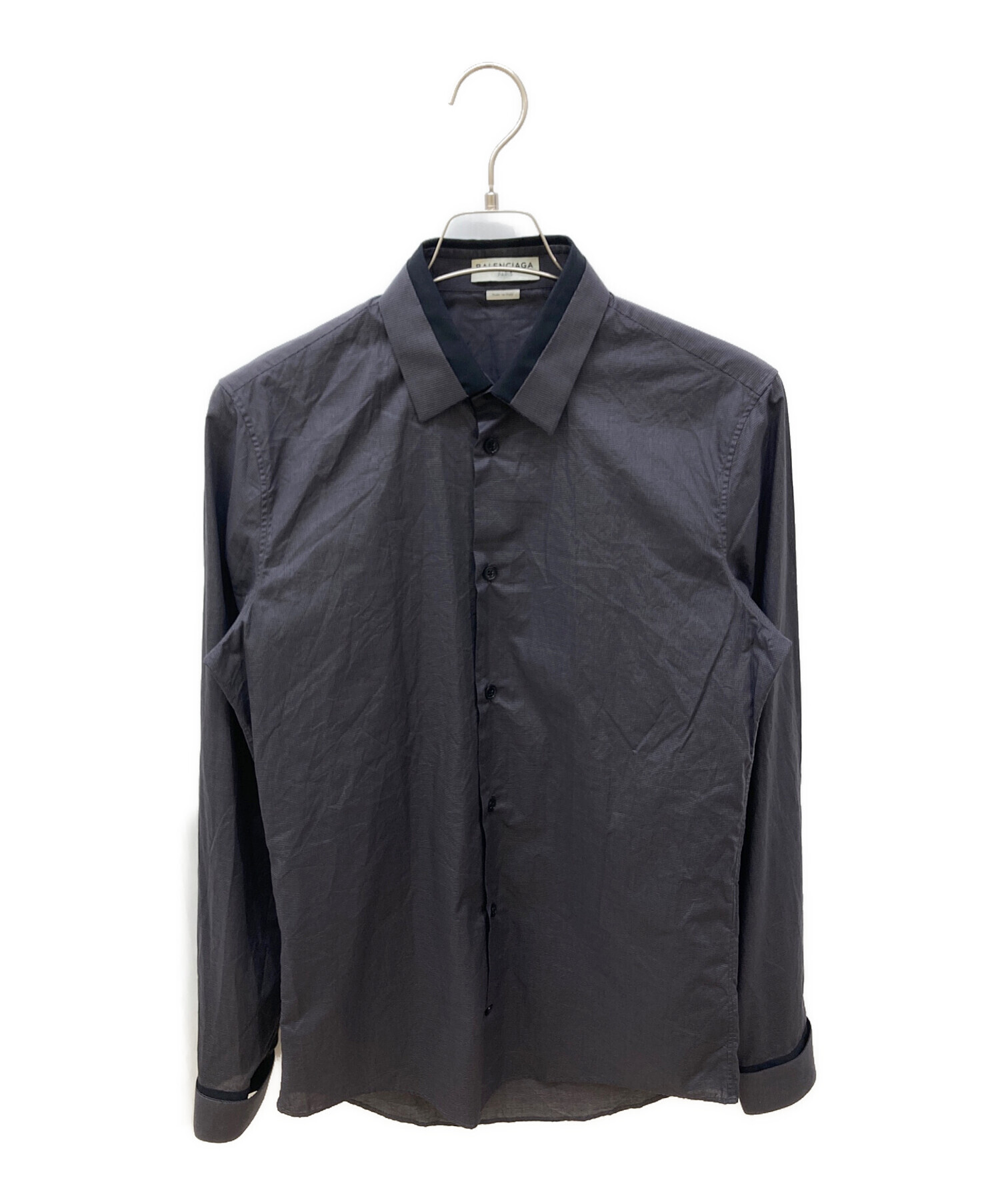中古・古着通販】BALENCIAGA (バレンシアガ) チェックシャツ グレー 