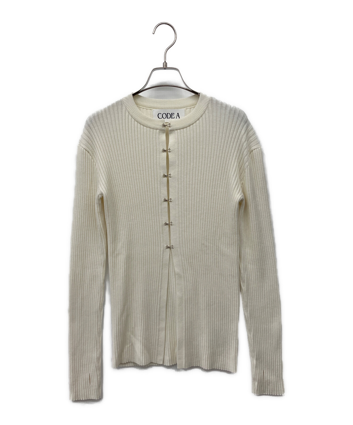 中古・古着通販】CODE A (コードエー) fronthook knit cardigan