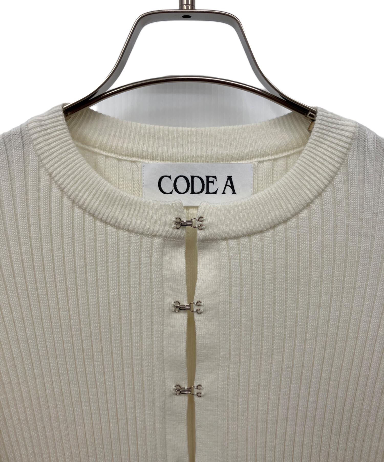 中古・古着通販】CODE A (コードエー) fronthook knit cardigan