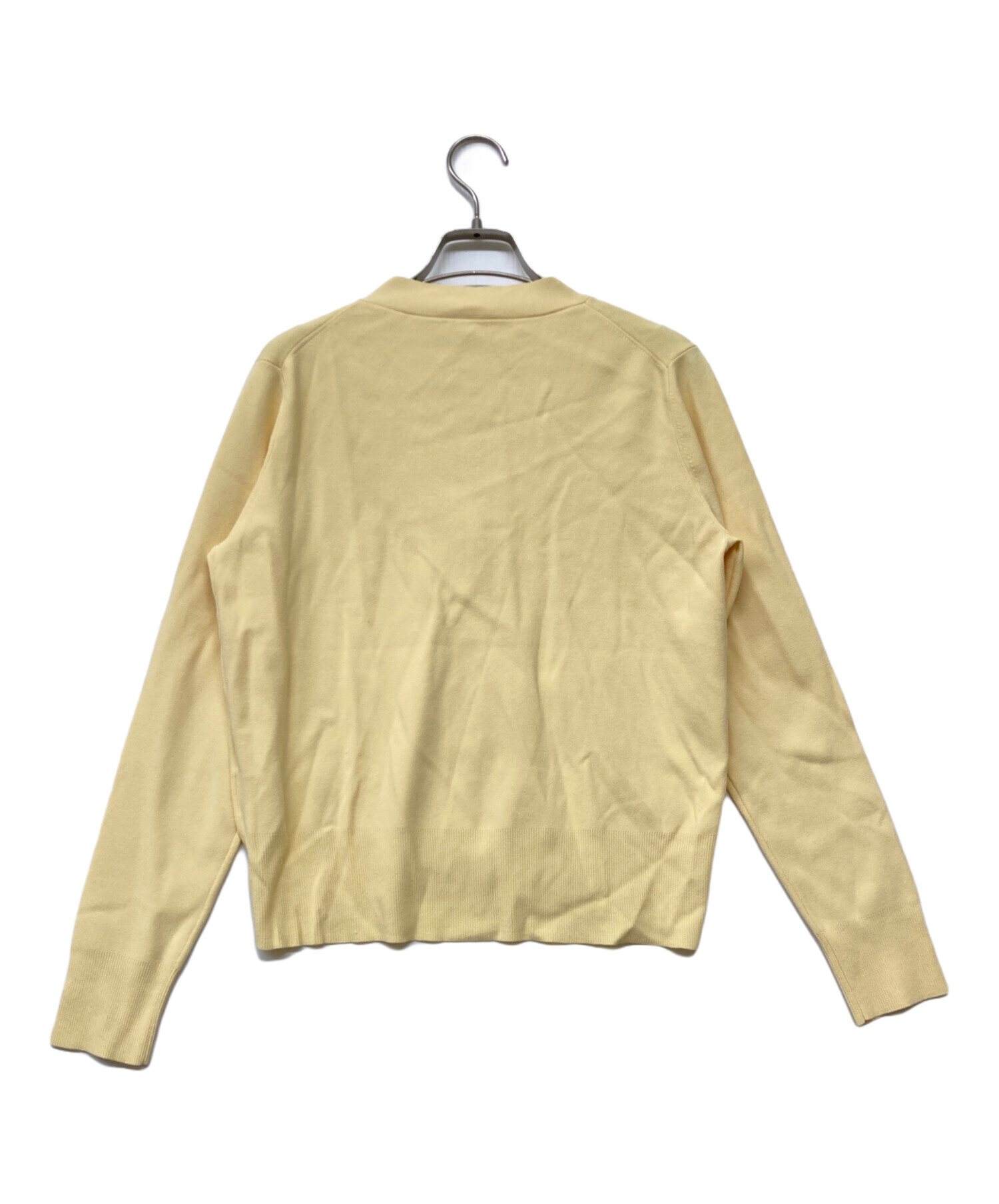 【極美品】ソージュ Vネックショートニットカーディガン イエロー フリーサイズ 極美品】ソージュ Vネックショートニットカーディガン イエロー