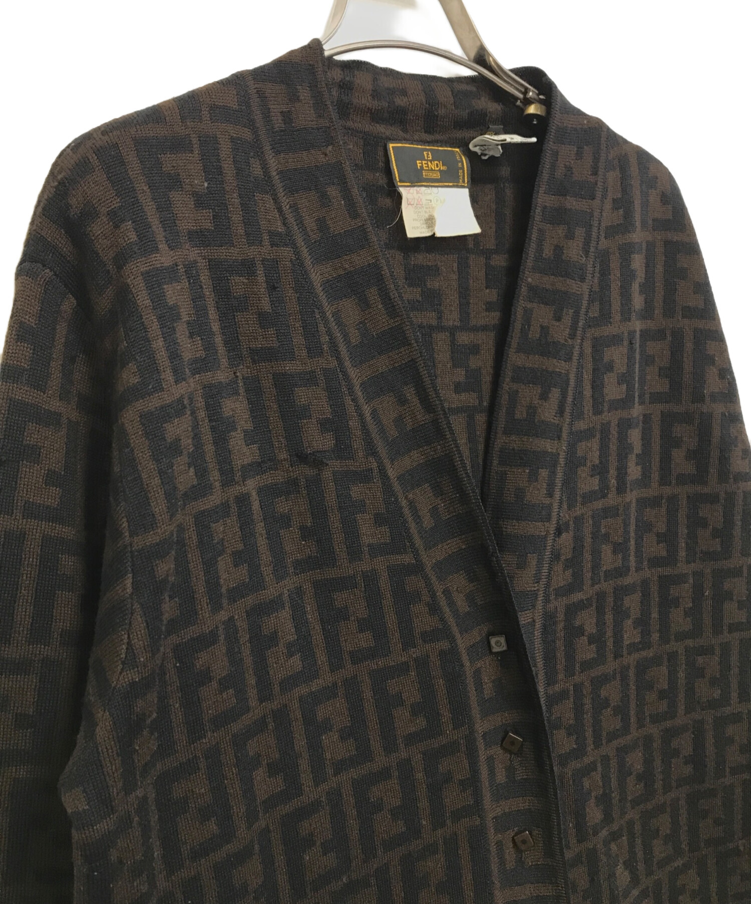中古・古着通販】FENDI (フェンディ) ズッカ柄カーディガン ブラウン