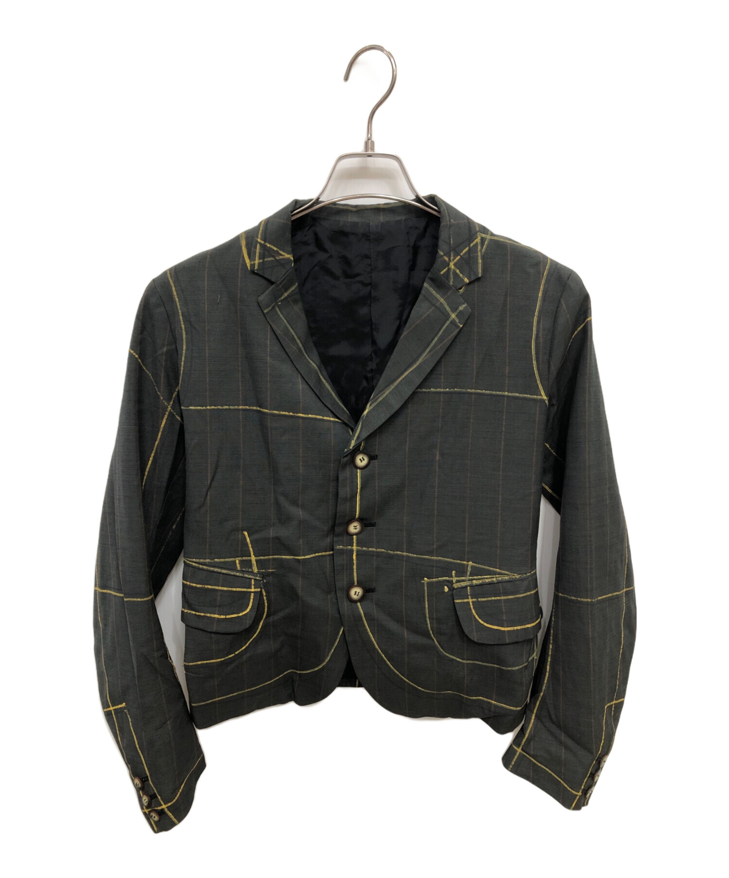 最終値下げ！【貴重&美品】　ネメス テーラードジャケット SSサイズ 中古・古着通販】NEMETH (ネメス) イエローマーカー 立体裁断 3ボタン