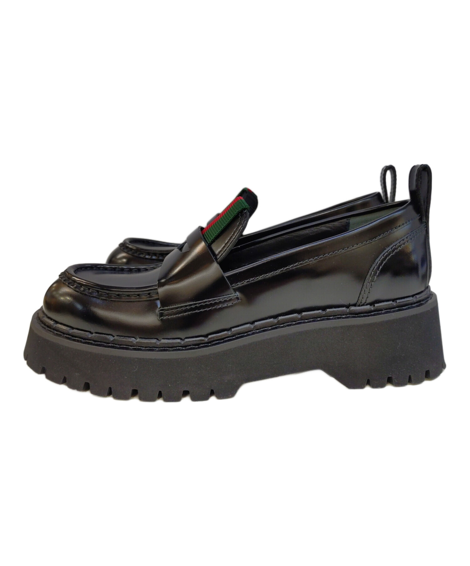 中古・古着通販】GUCCI (グッチ) ローファー ブラック サイズ:37 1/2