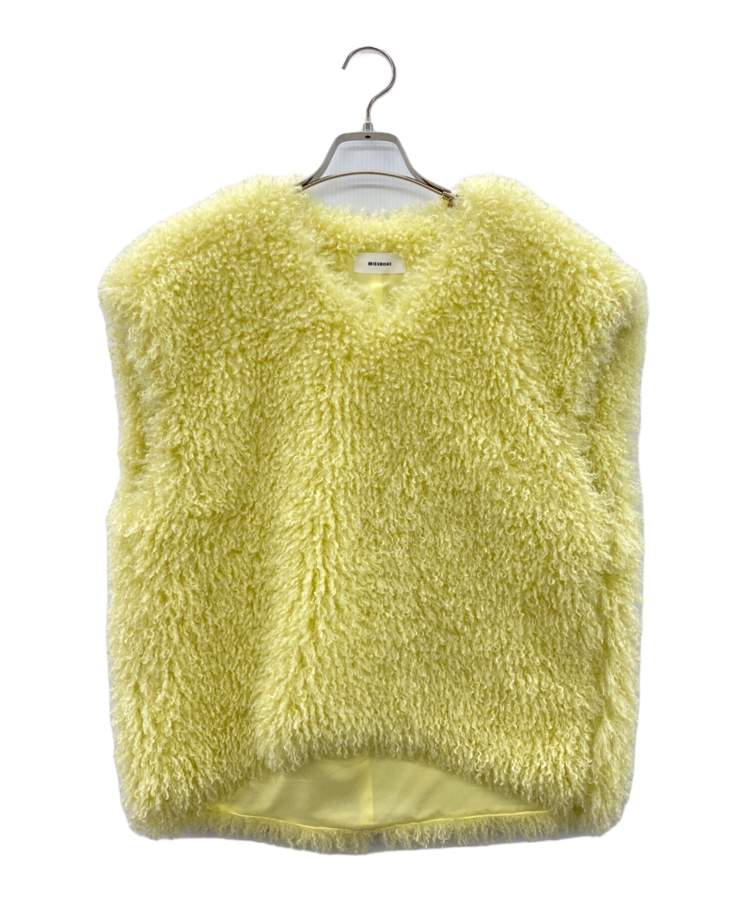 中古・古着通販】MIESROHE (ミースロエ) シャギーベスト イエロー