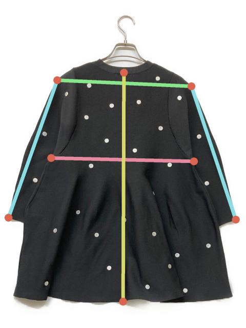 中古・古着通販】CADUNE (カデュネ) ドットペプラムニット ブラック