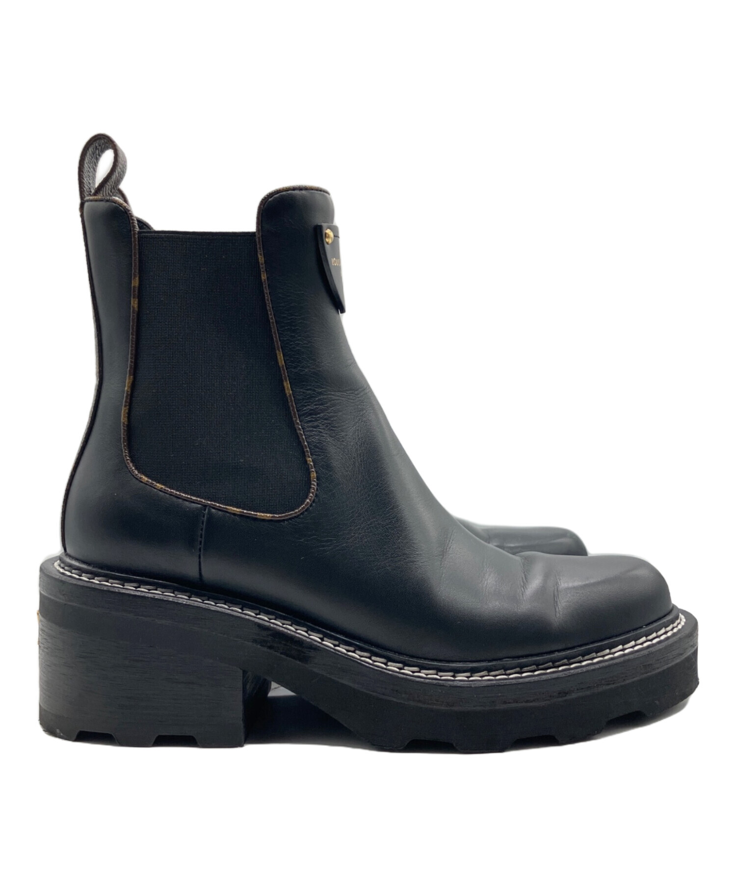 LOUIS VUITTON ルイヴィトン ジップデザイン サイドゴア ブーツ 中古・古着通販】LOUIS VUITTON (ルイ ヴィトン) モノグラム