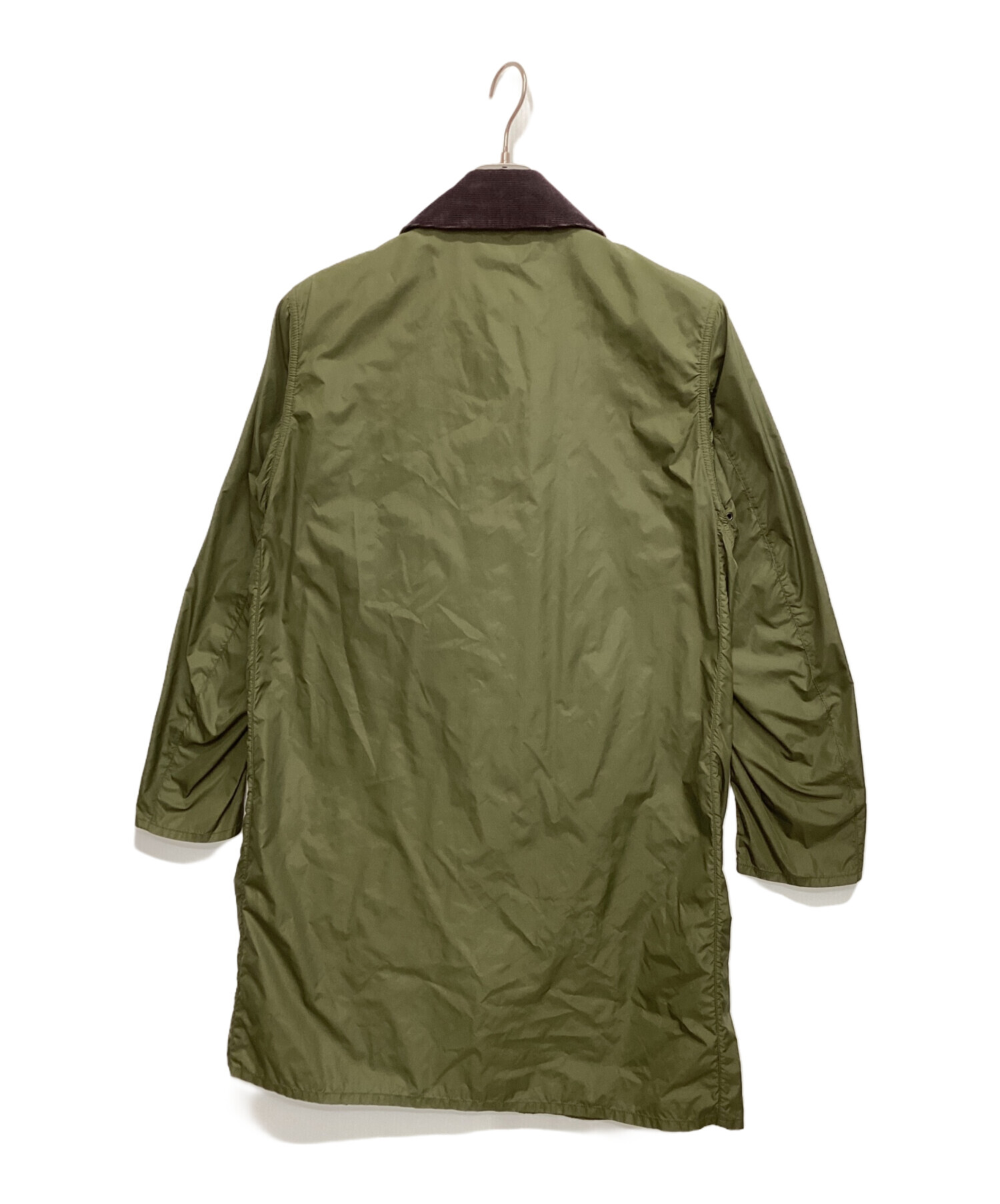 Barbour　バブアー　パッカブルナイロンコート　カーキ　サイズ36 セール】BARBOUR: 別注 ボーダー パッカブル ナイロンコート□（ステン