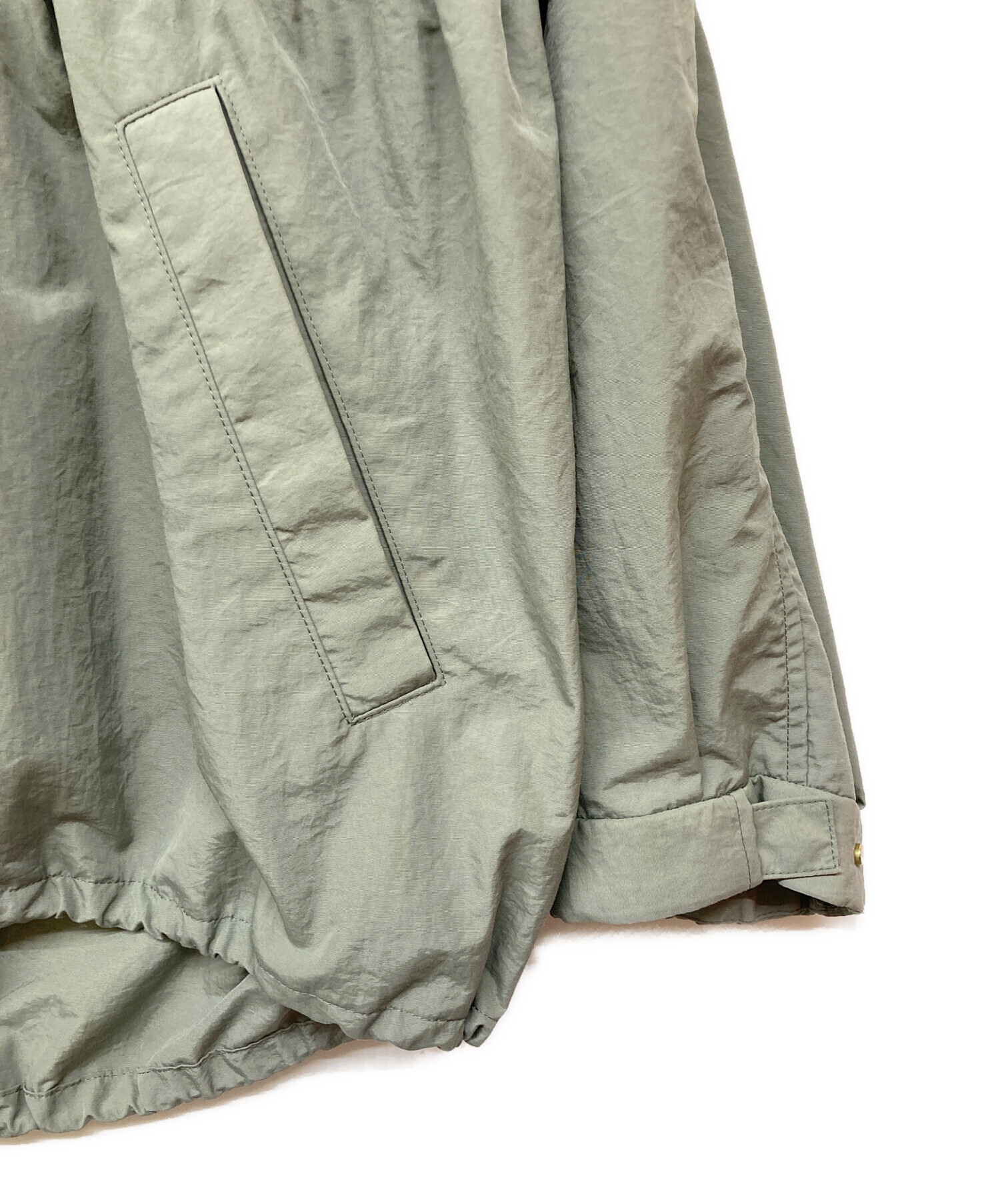 green label relaxing ギャザーフードブルゾン　オリーブ　新品 green label relaxing（グリーンレーベルリラクシング）の「［size