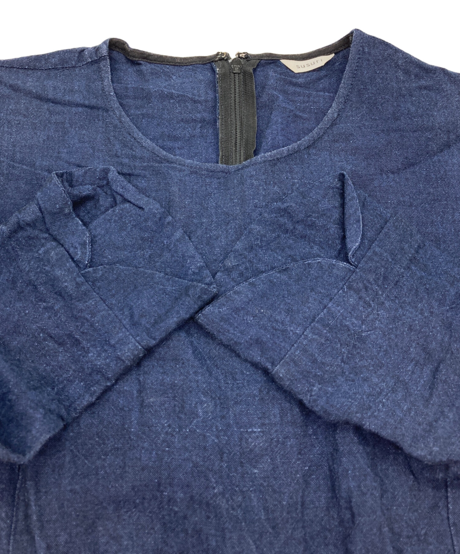 中古・古着通販】susuri (ススリ) ブラックルースター リネンブレンド