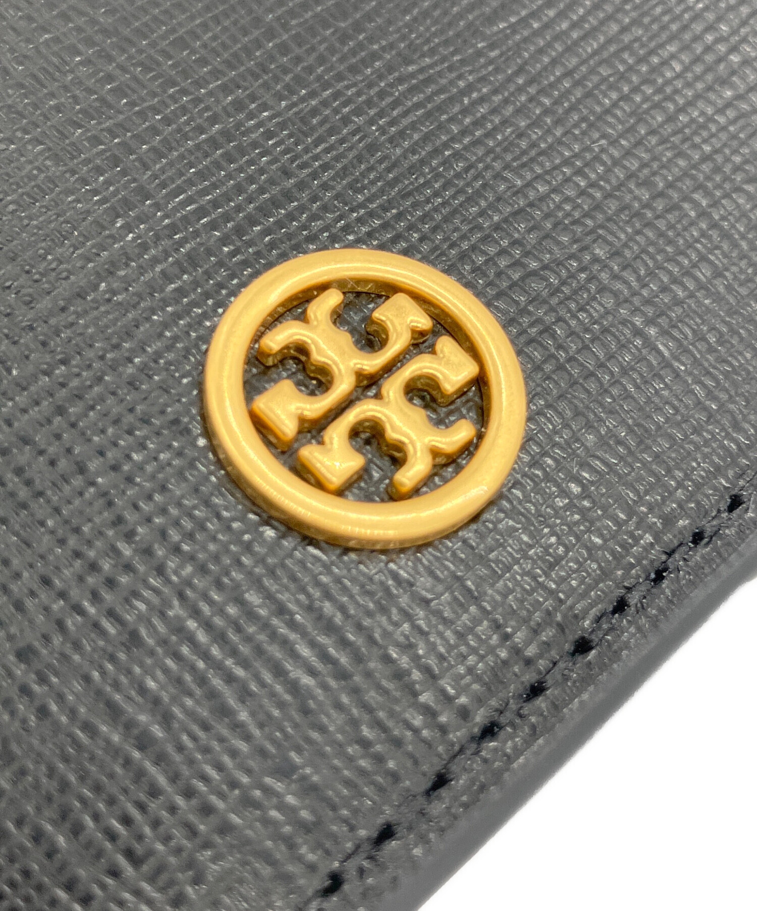 TORY BURCH トリーバーチ/カードケース/10009171/ABランク/09【中古】 TORY BURCH◇カードケース/レザー/GRY/無地/レディース/10009171