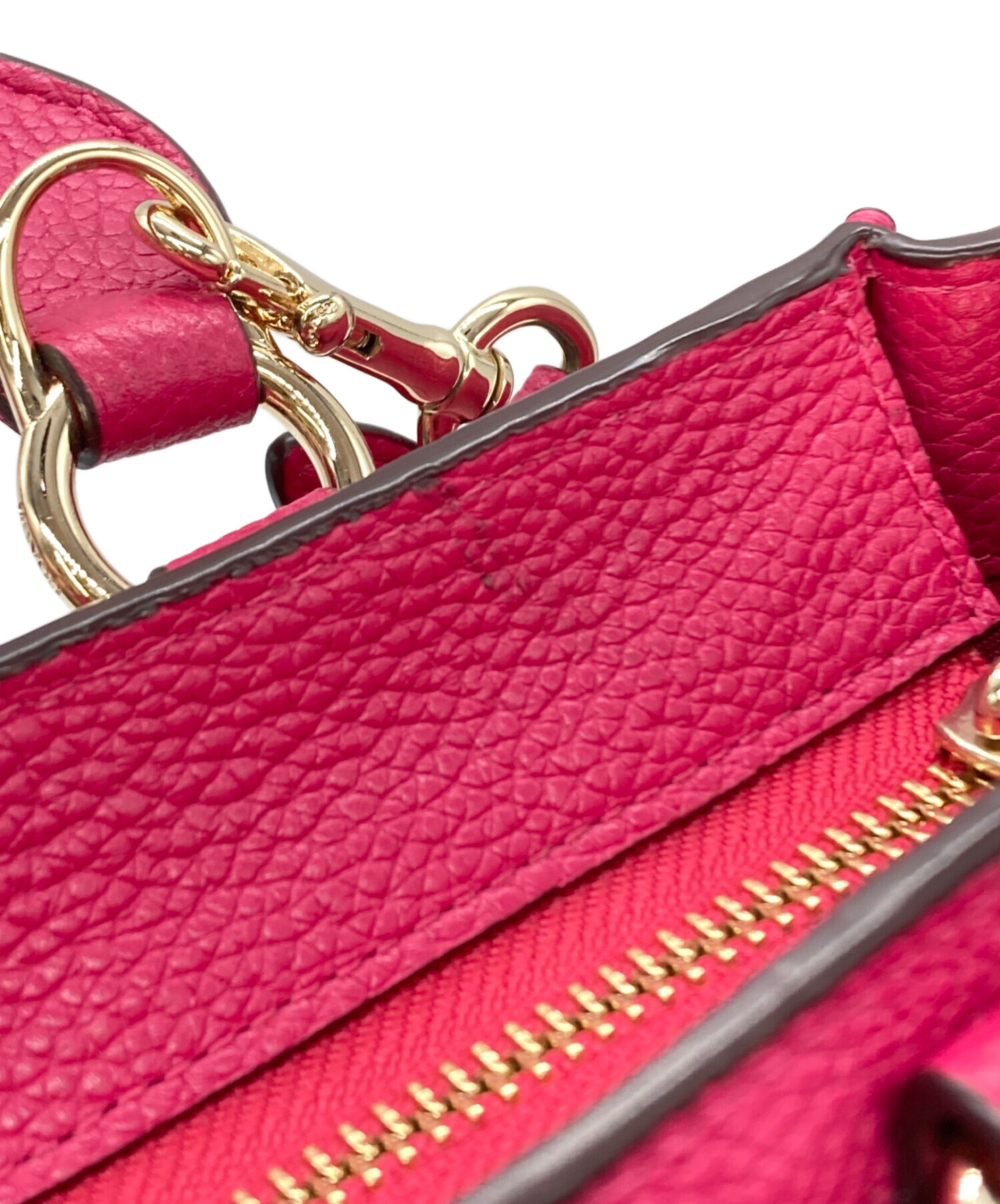 中古・古着通販】COACH (コーチ) 2WAYバッグ ショッキングピンク