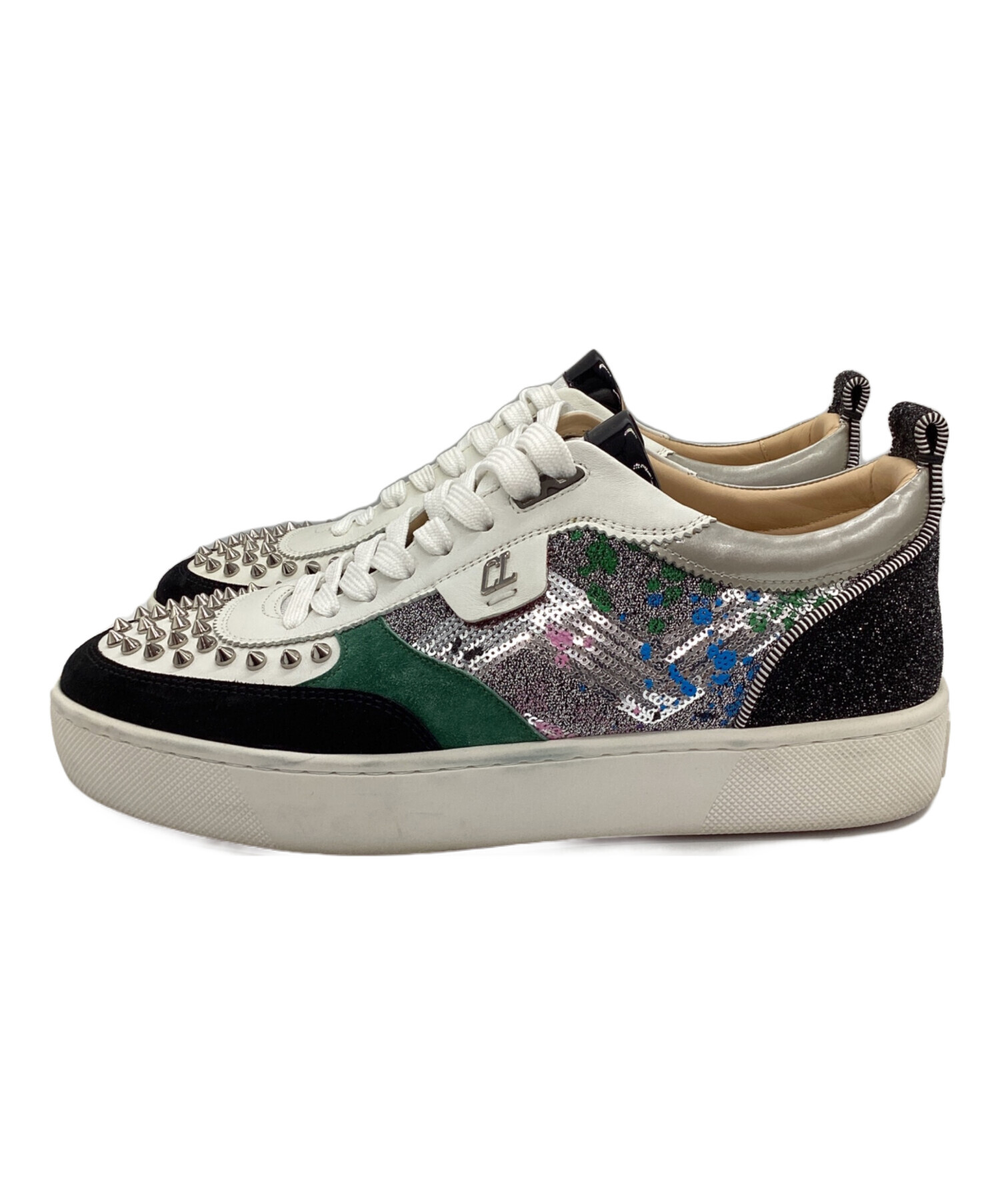 Louboutin Christian Happyrui Spikes - SPIKES White Sneakers