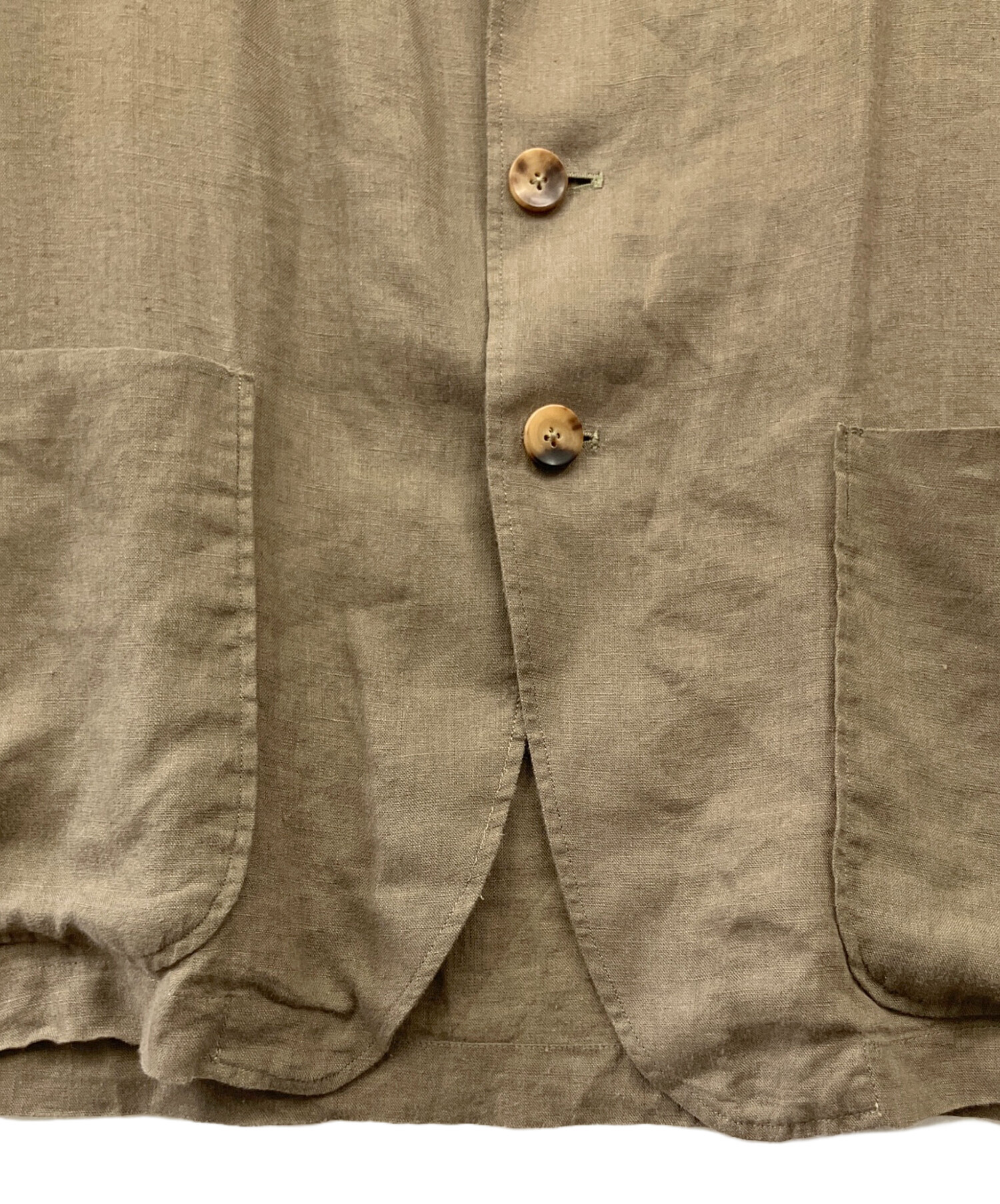 中古・古着通販】LARDINI (ラルディーニ) リネンジャケット オリーブ