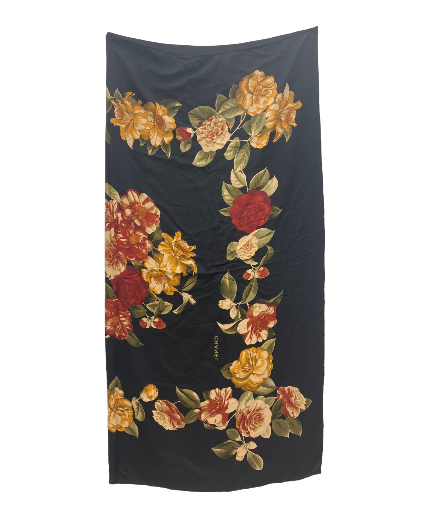 中古・古着通販】CHANEL (シャネル) シルクスカーフ ブラック