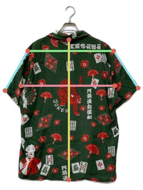 中古・古着通販】EANBE (イアンベ) 麻雀アロハシャツ グリーン サイズ