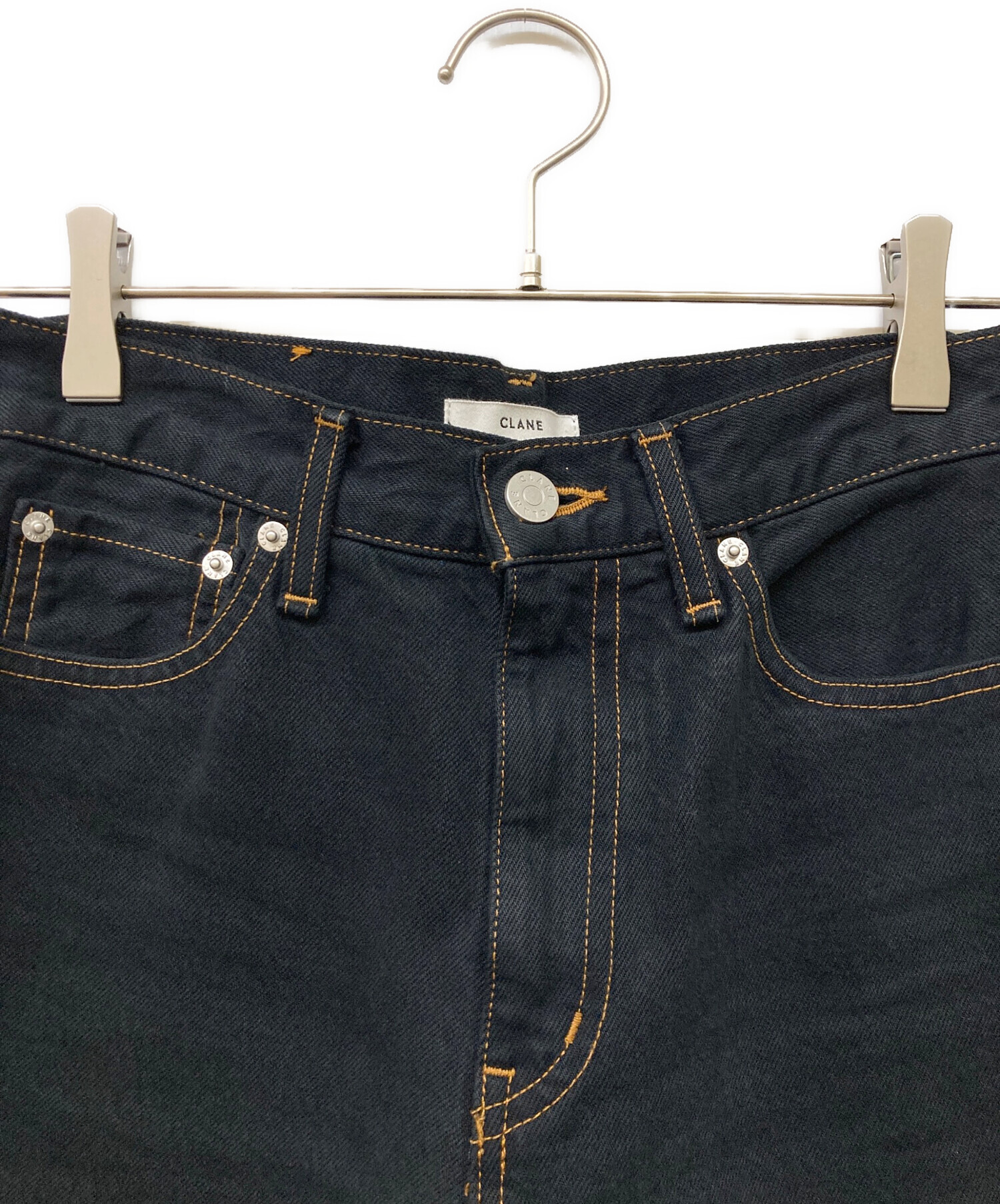 中古・古着通販】CLANE (クラネ) THUMB DENIM PANTS ブラック 