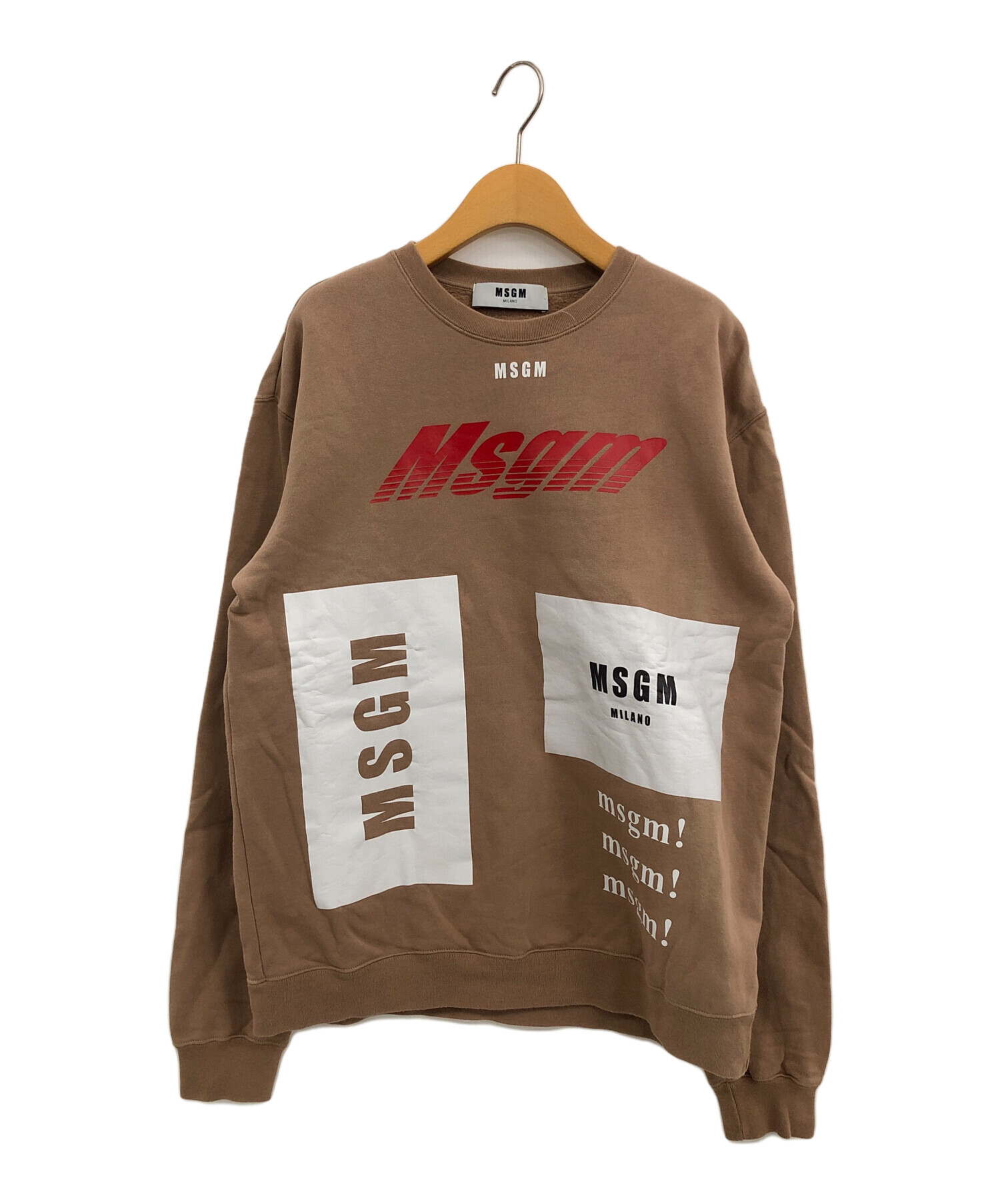MSGM エムエスジーエム ロゴ クルーネック スウェット トレーナー 黒 S 
