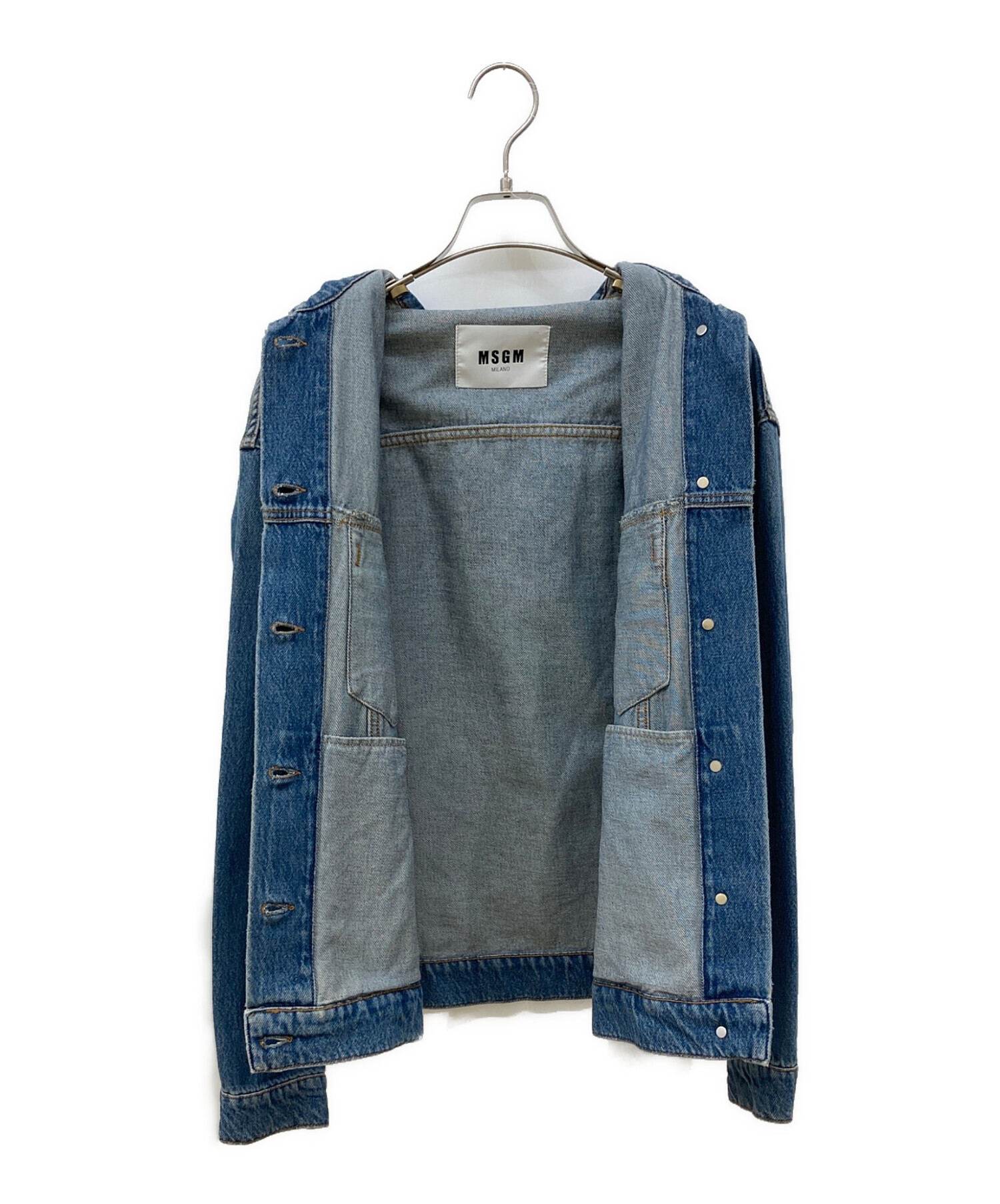 中古・古着通販】MSGM (エムエスジーエム) バックロゴデニムジャケット 
