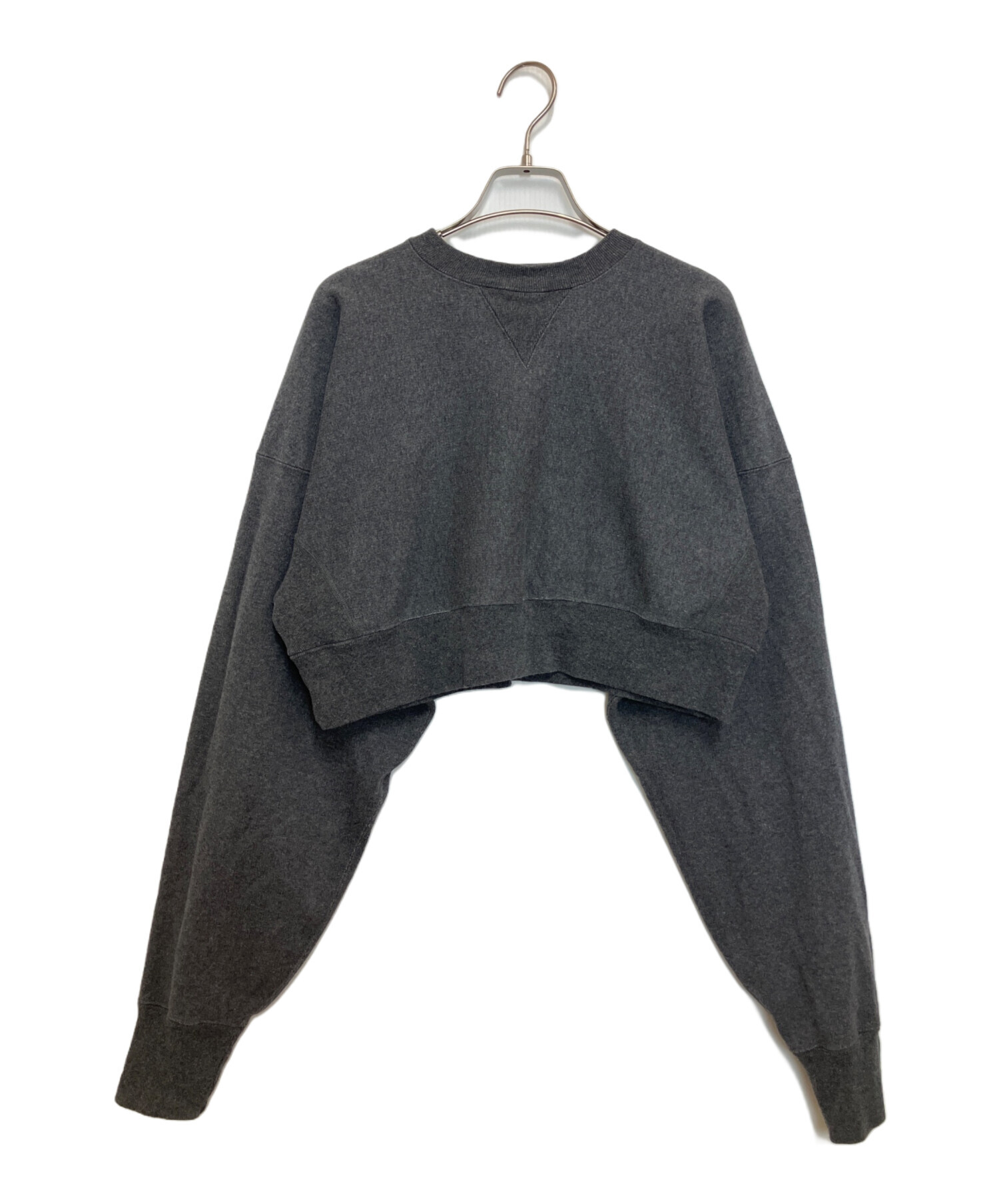 Cropped Sweat Pullover todayful チャコール 中古・古着通販】TODAYFUL (トゥデイフル) Cropped Sweat Pullover