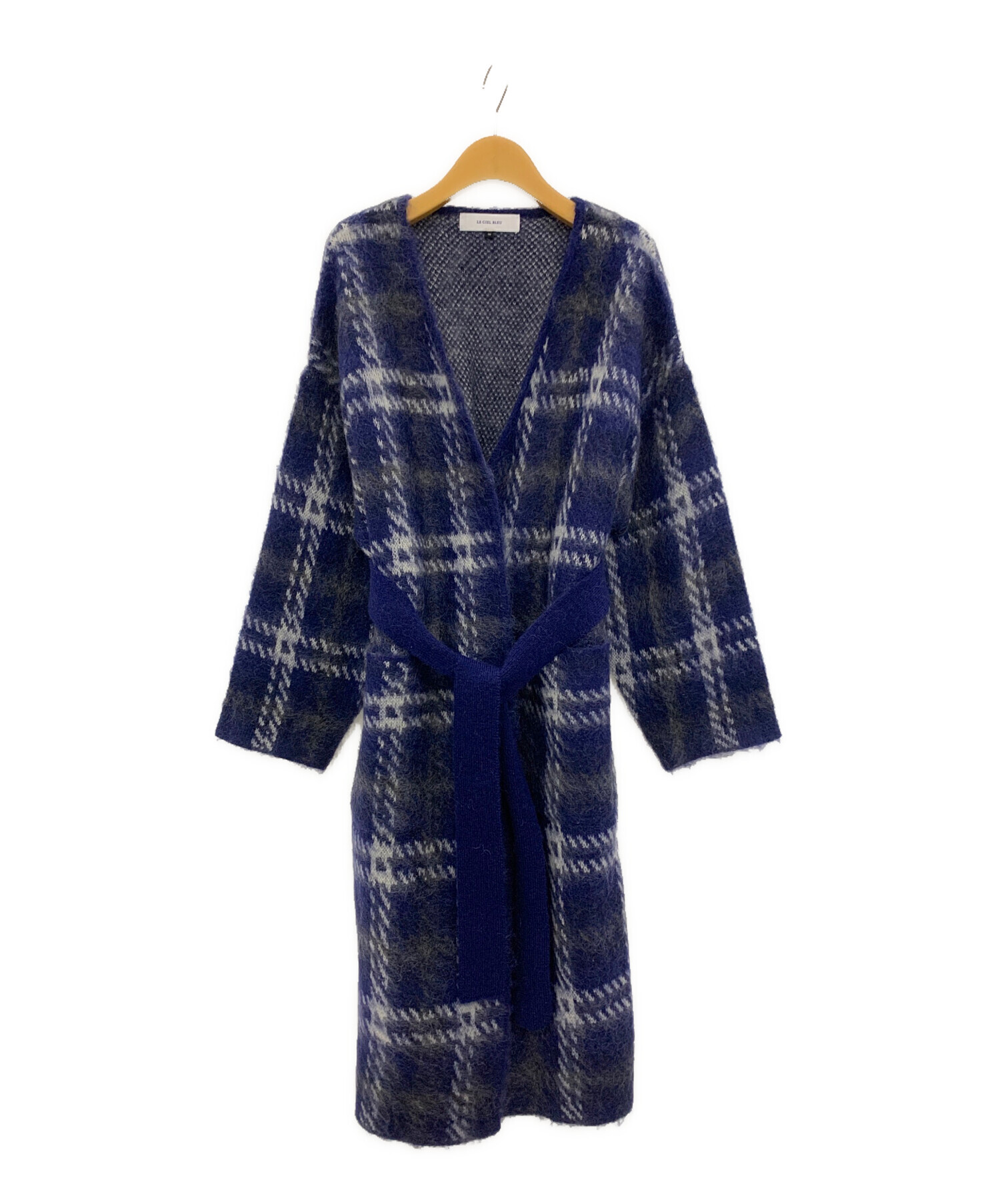 中古・古着通販】LE CIEL BLEU (ルシェルブルー) Check Knit Coat