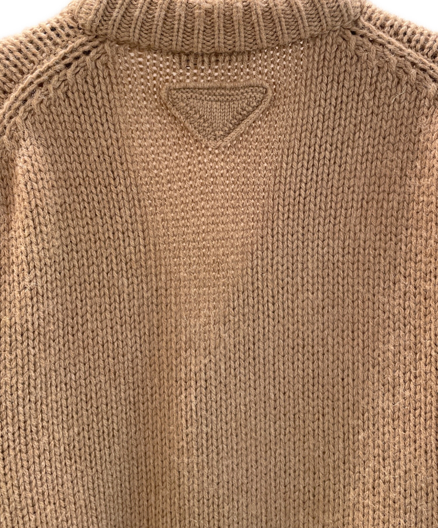 中古・古着通販】PRADA (プラダ) キャメルヘア カーディガン ベージュ
