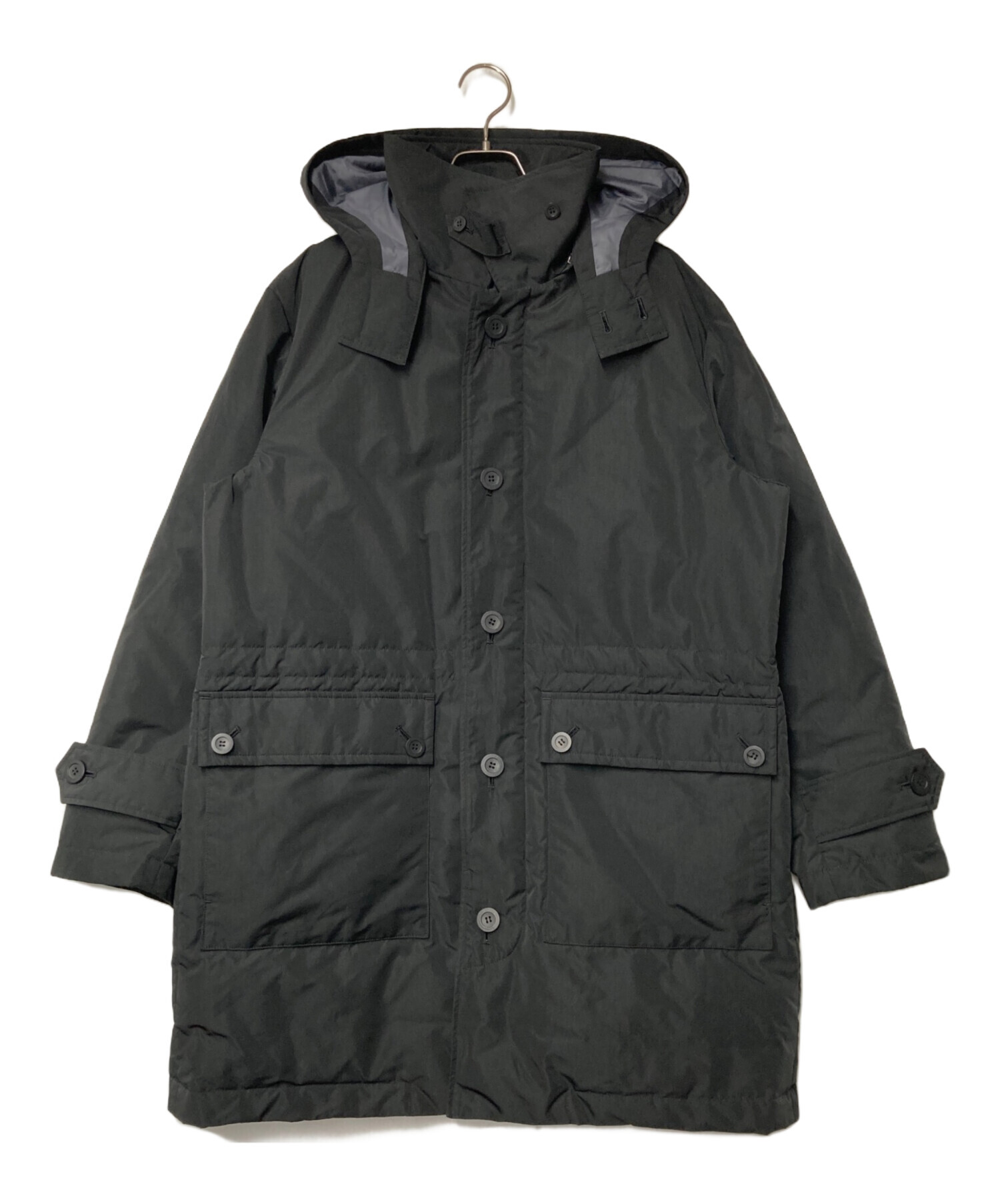 中古・古着通販】OLNIS (オルニス) フーデットダウンコート ブラック 
