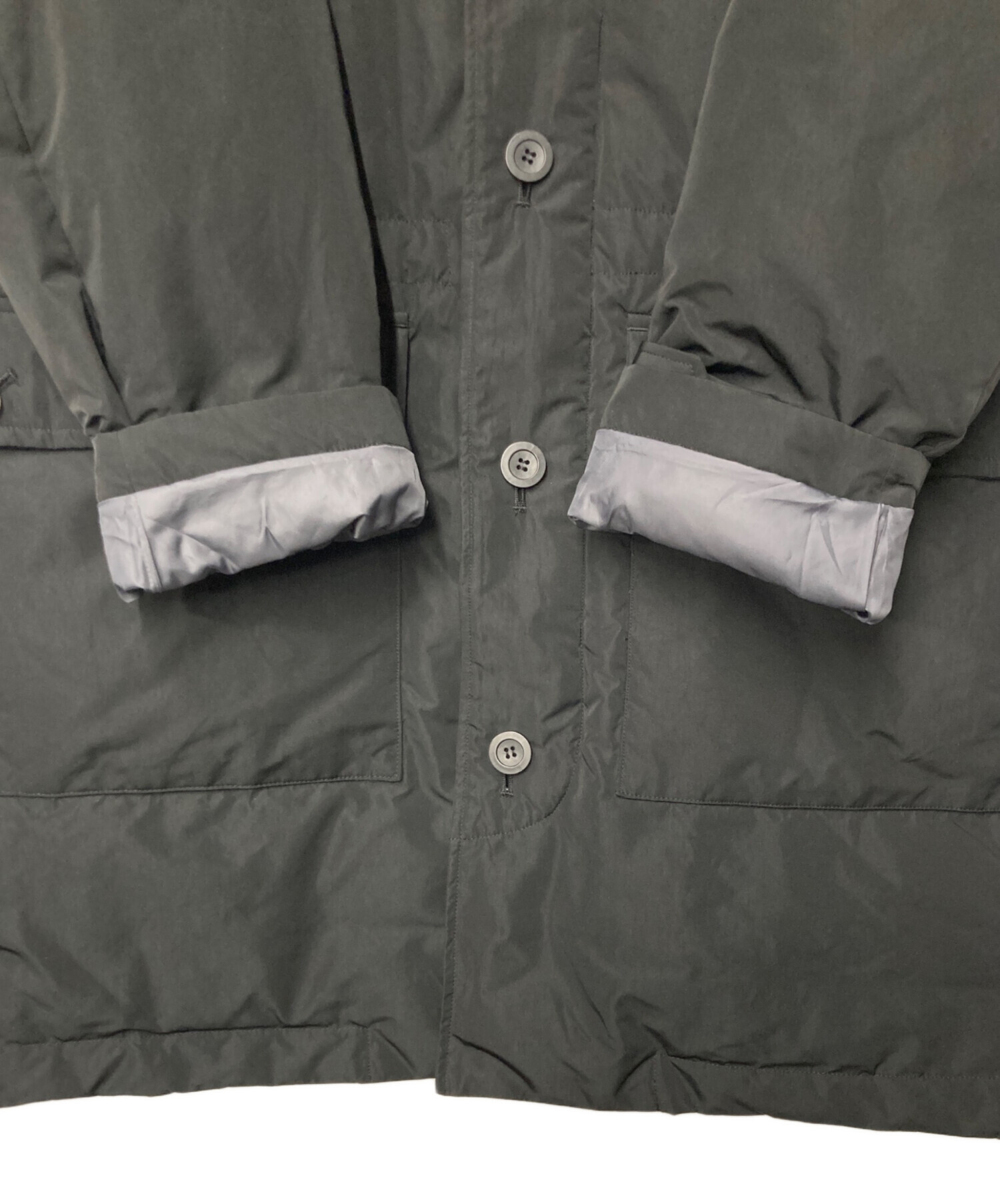 中古・古着通販】OLNIS (オルニス) フーデットダウンコート ブラック 
