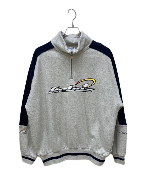 中古・古着通販】KEBOZ (ケボズ) ハーフジップスウェット グレー
