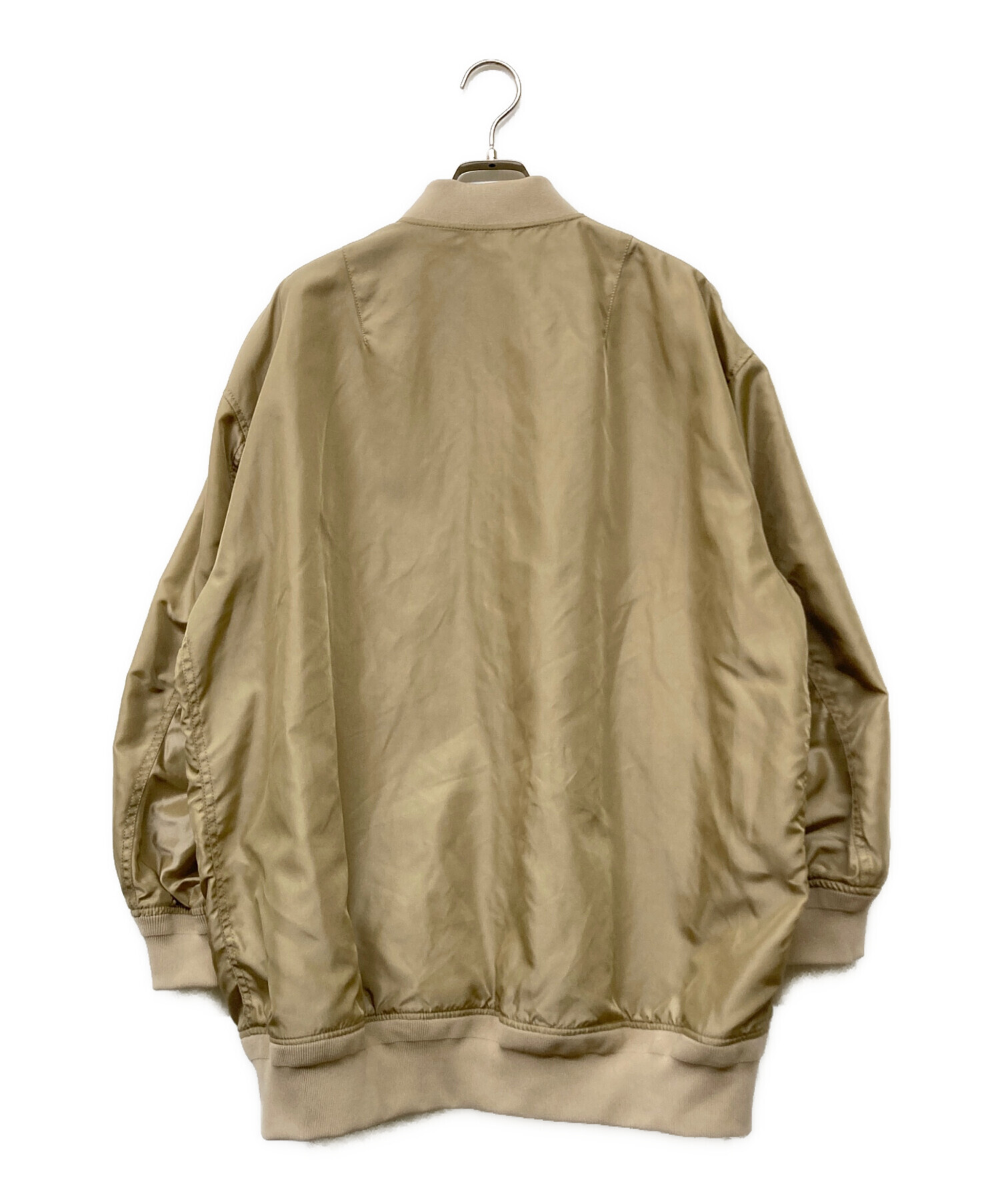 中古・古着通販】Noble (ノーブル) MA-1ロングブルゾン ベージュ