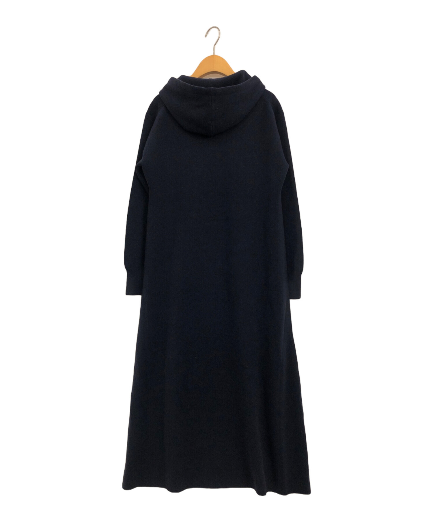 春ワンピ【Spick & Span】新品タグ付き 24SS ネイビー マキシ丈 中古・古着通販】Spick and Span (スピックアンドスパン) フーテッド