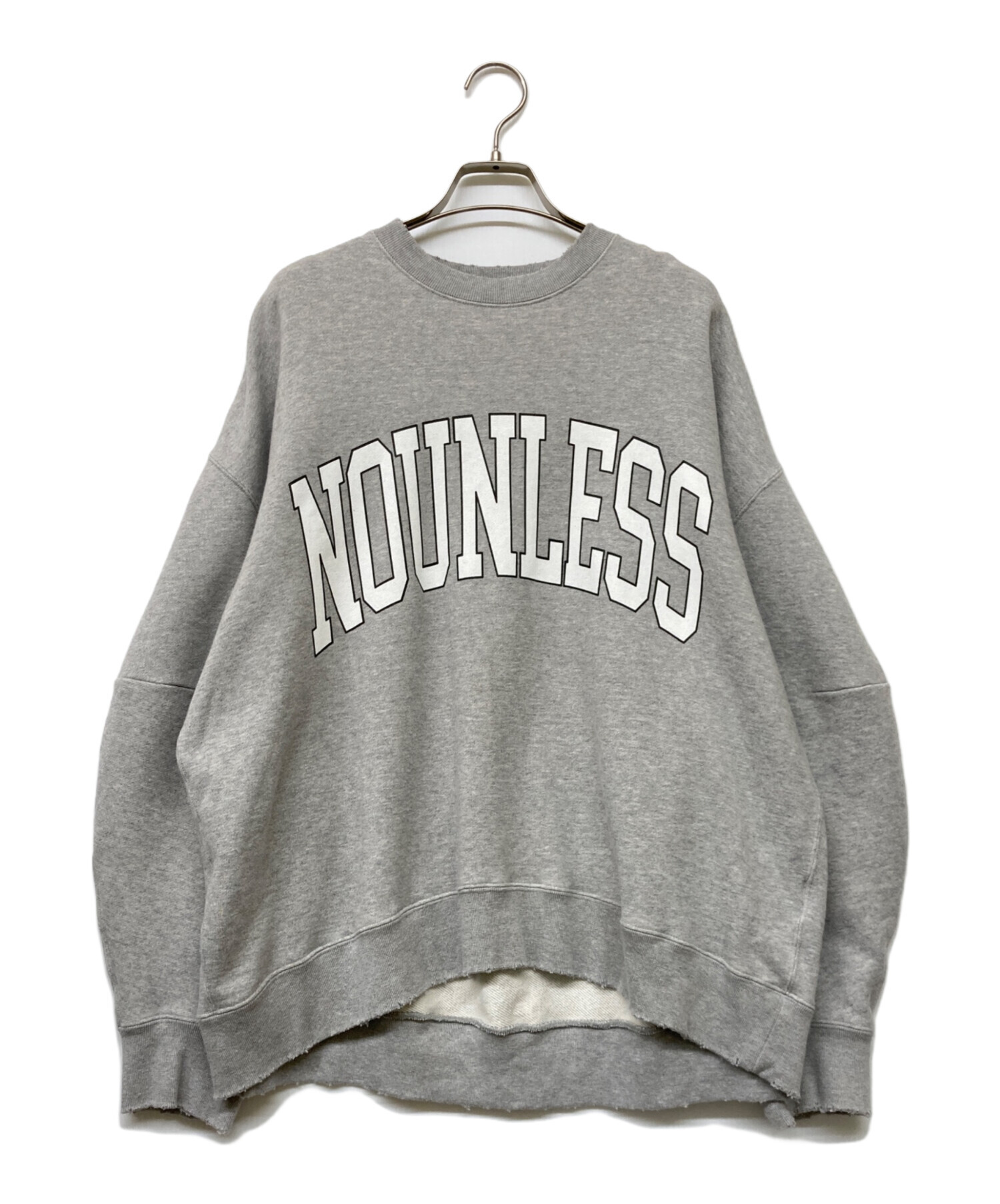 NOUNLESS スウェット 中古・古着通販】NOUNLESS (ナウンレス) 別注COLLEGE LOGO OVER SWEAT