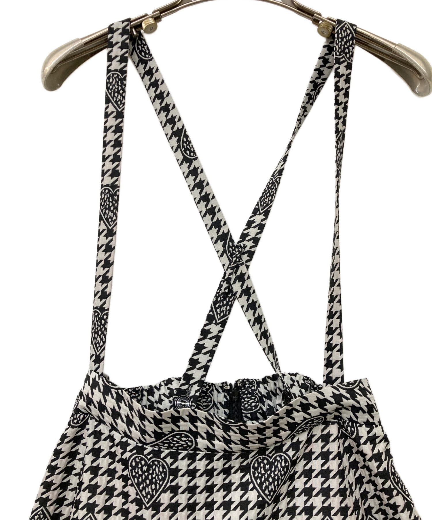 新品　Maglie le cassetto 千鳥×ハートジャガードスカート　L 千鳥×ハートジャガードスカート｜Maglie le cassetto（マーリエ ル