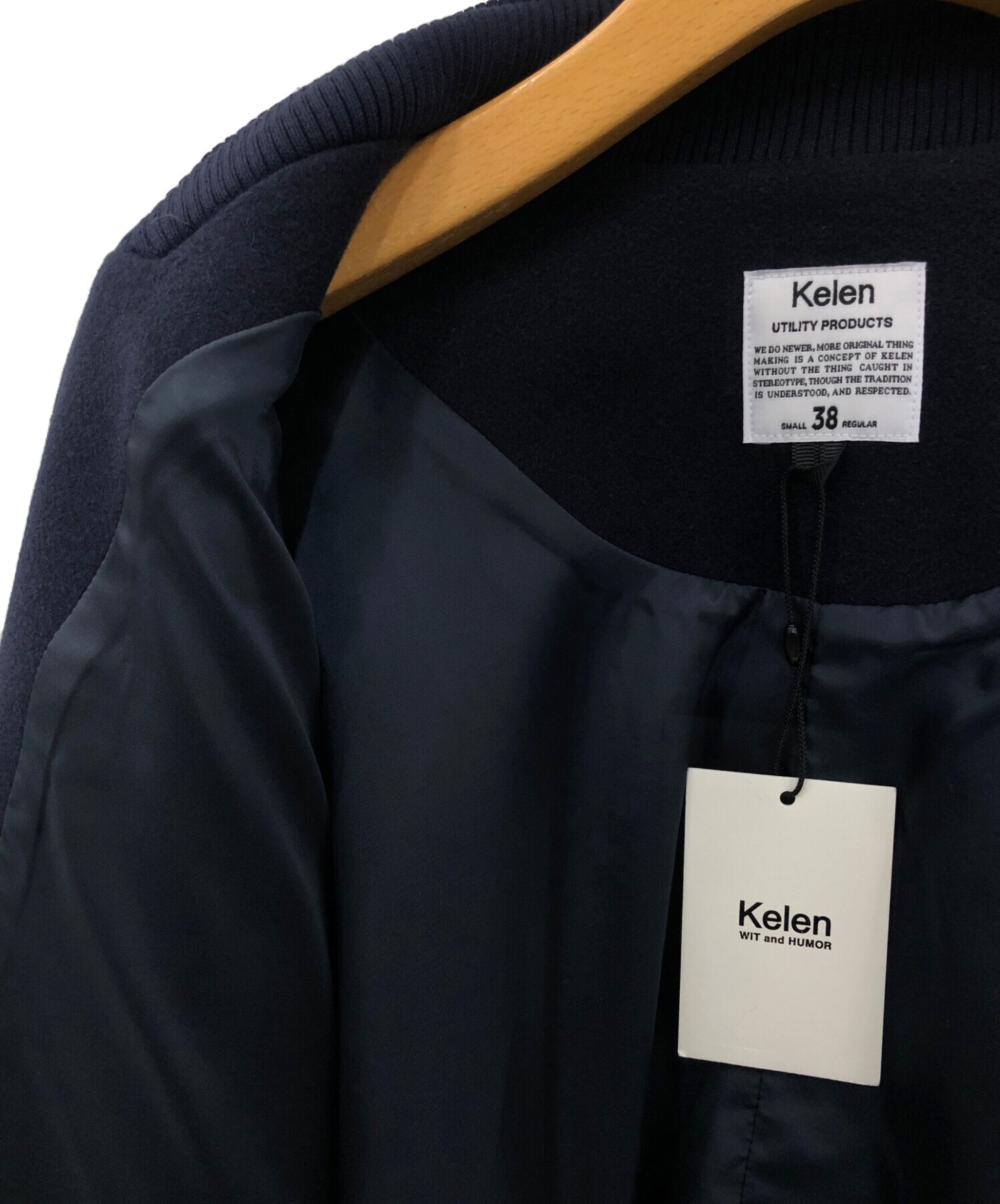 中古・古着通販】kelen (ケレン) RIOT VARSITY NO COLLAR EGG JACKET 