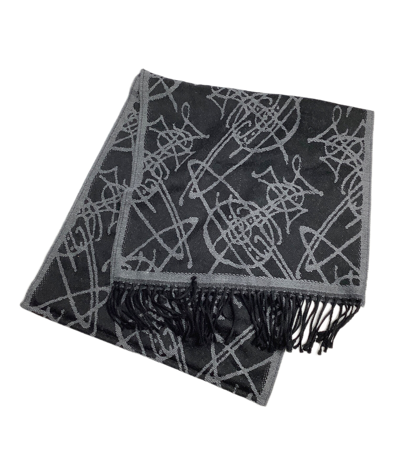 I419/Vivienne Westwood マフラー 総柄 フリンジ 秋冬 Vivienne Westwood】総柄マフラー I419/Vivienne Westwood マフラー 総